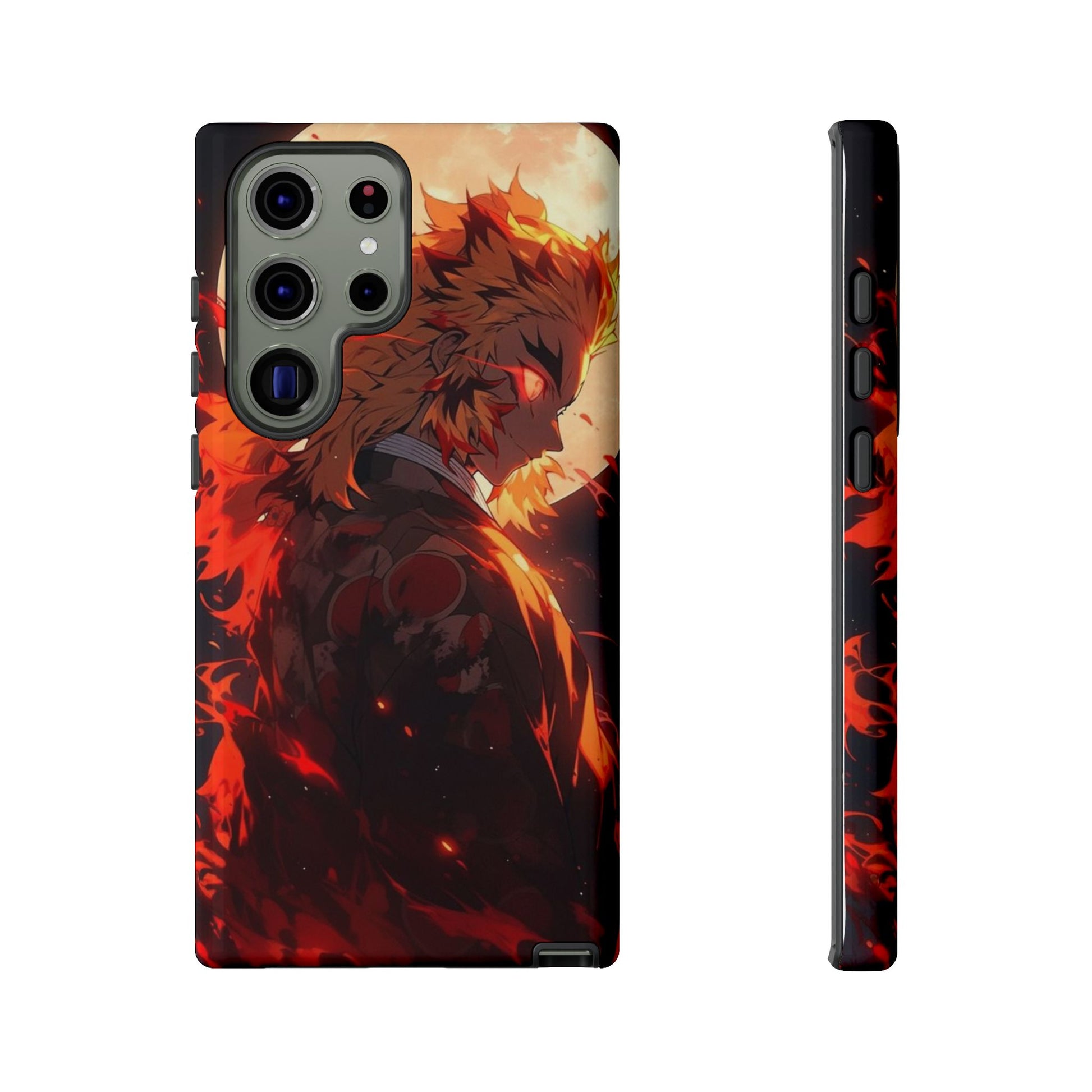 Demon Sl;ayer Rengoku Anime Phone Case, Tough Cases for iPhones, Samsung, and Pixel