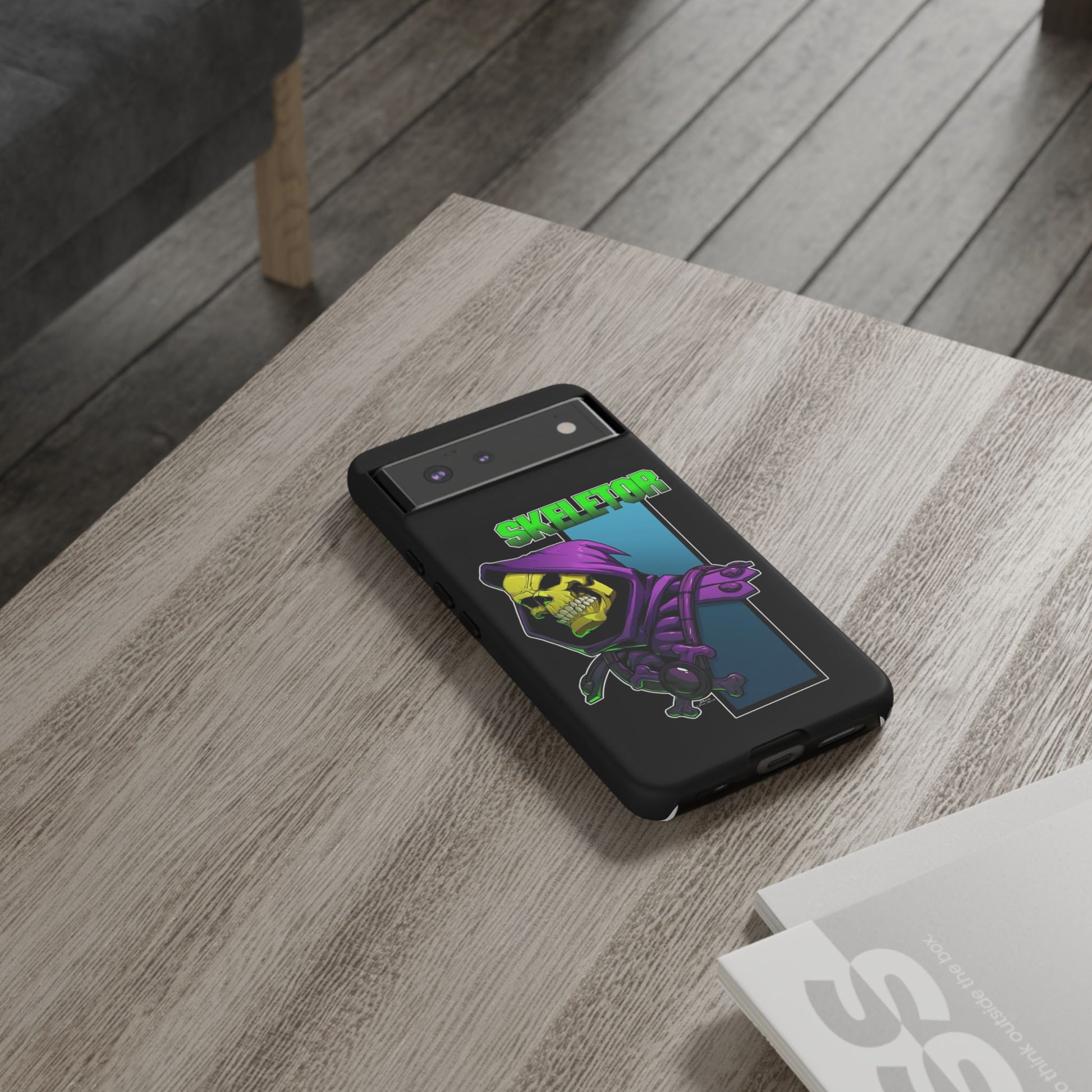 Skeletor Tough Cases for iPhones, Samsung, and Pixel