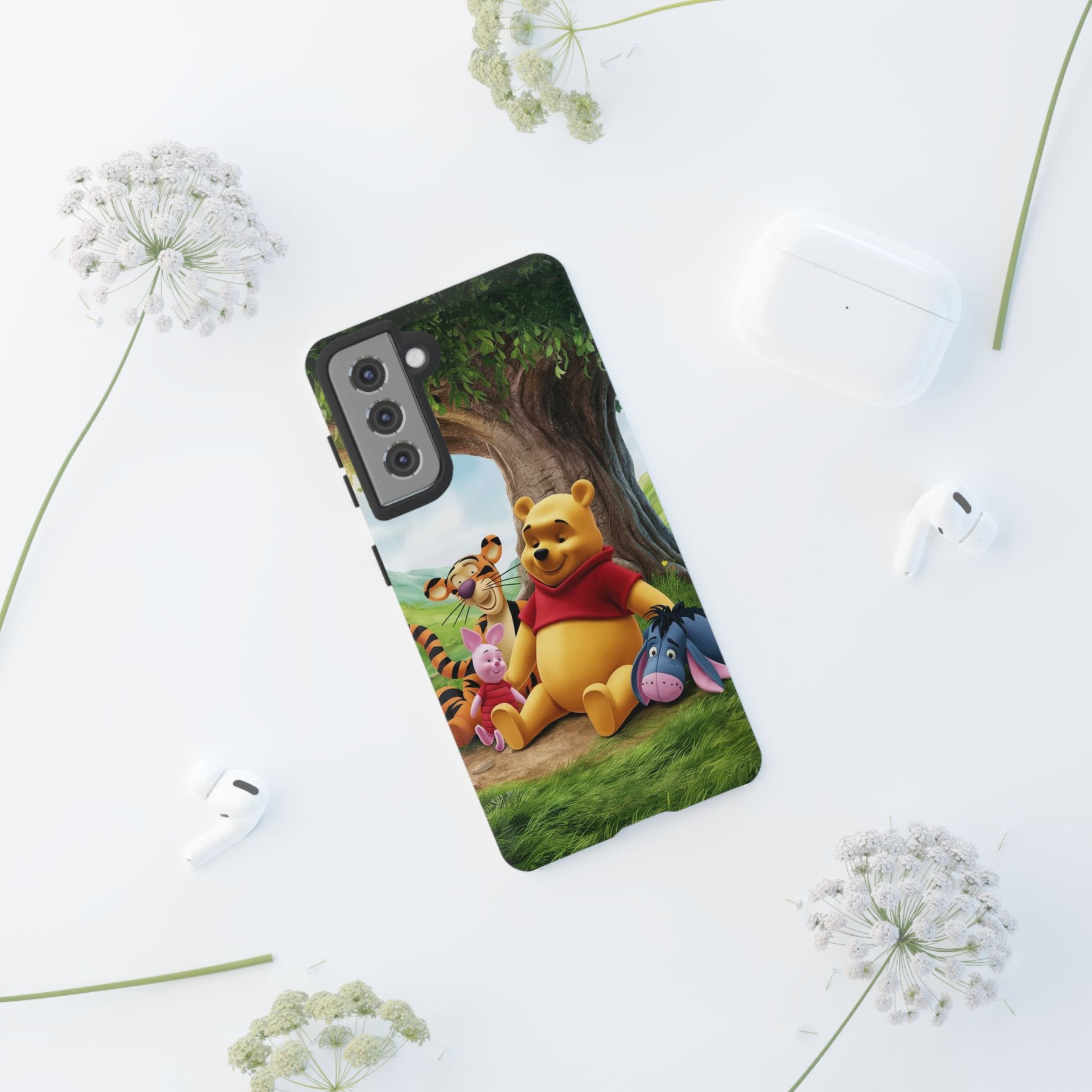Cute Pooh Bear Phone Case, Tough Cases, Disney Phone for iPhones, Samsung, and Pixel