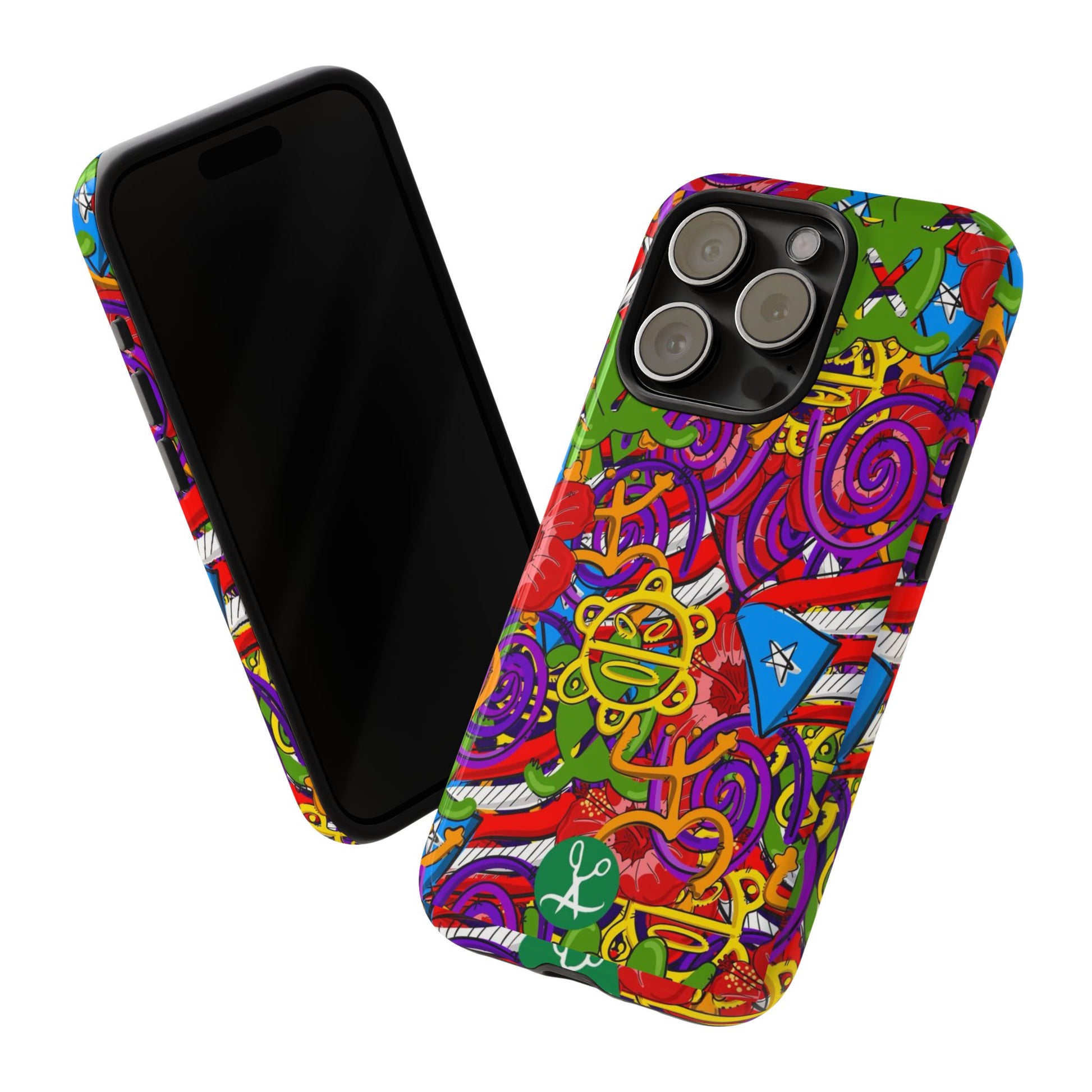 Puerto Rico Taino Tribal Art Tough Cases for iPhones, Samsung, and Pixel