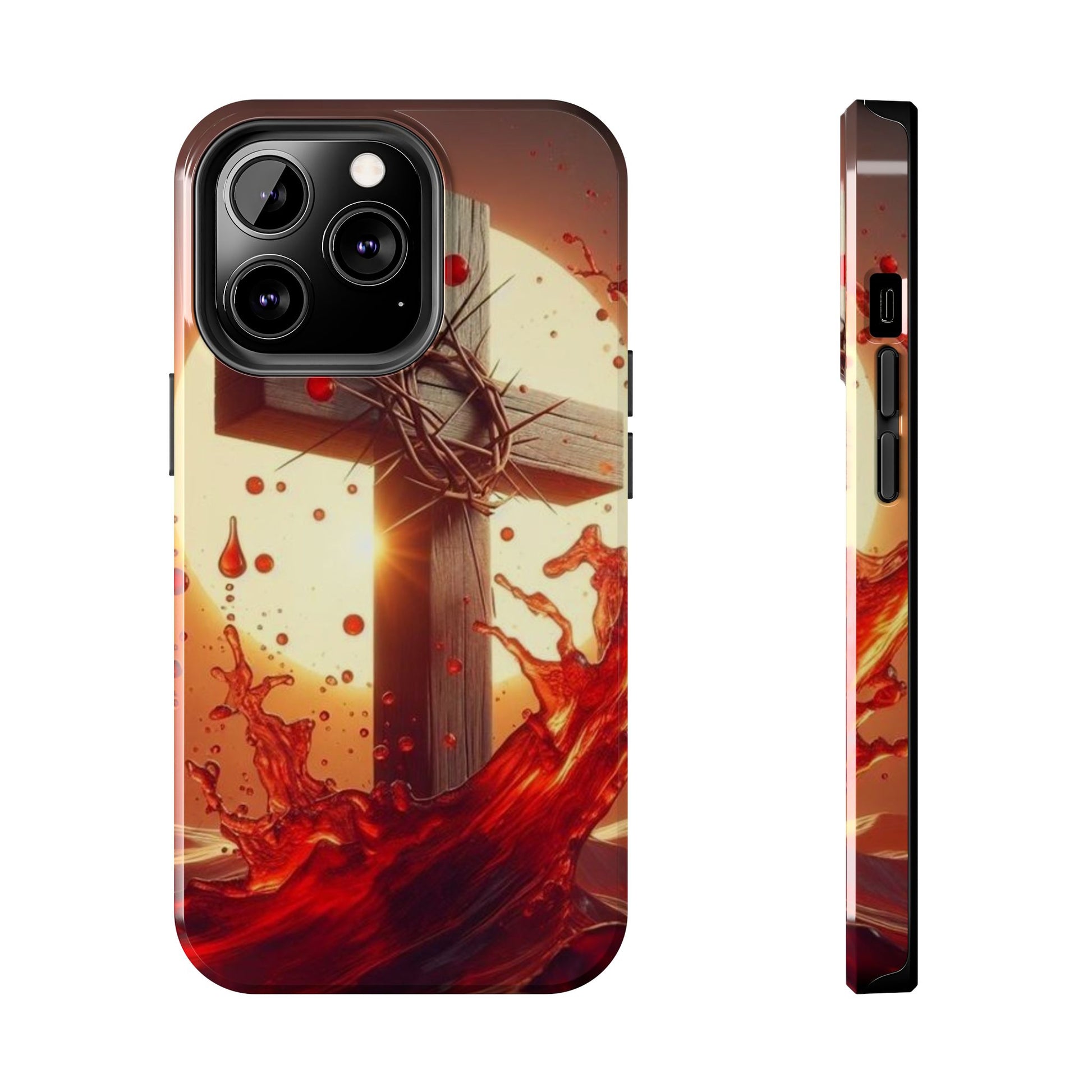 Blood of Christ Christian Theme Phone Cases for iPhones & Samsung Phones