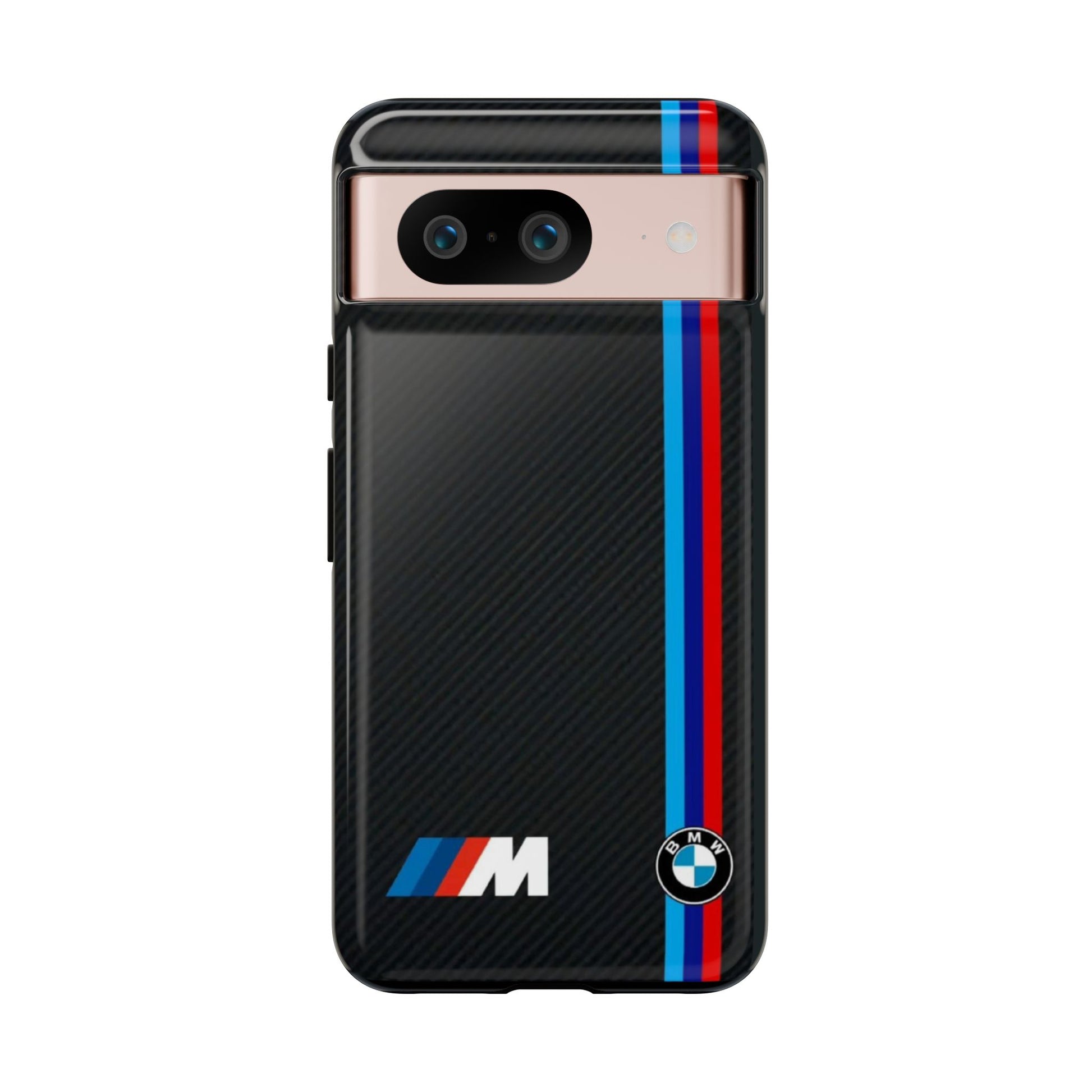 BMW M Stripes Carbon Fiber Design Tough Cases for iPhones, Samsung, and Pixel