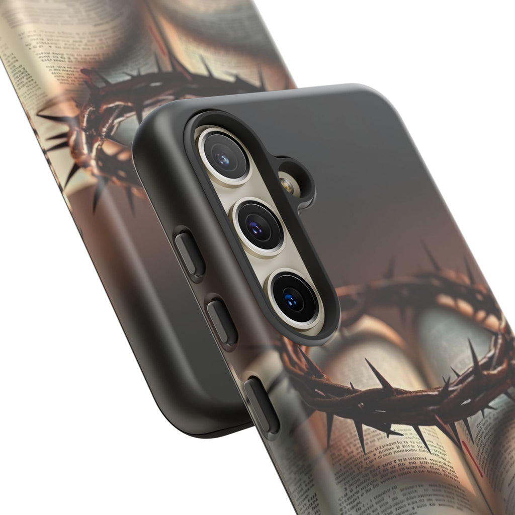 Crown of Thorns and Bible Christian Tough Cases for iPhones, Samsung, and Pixel
