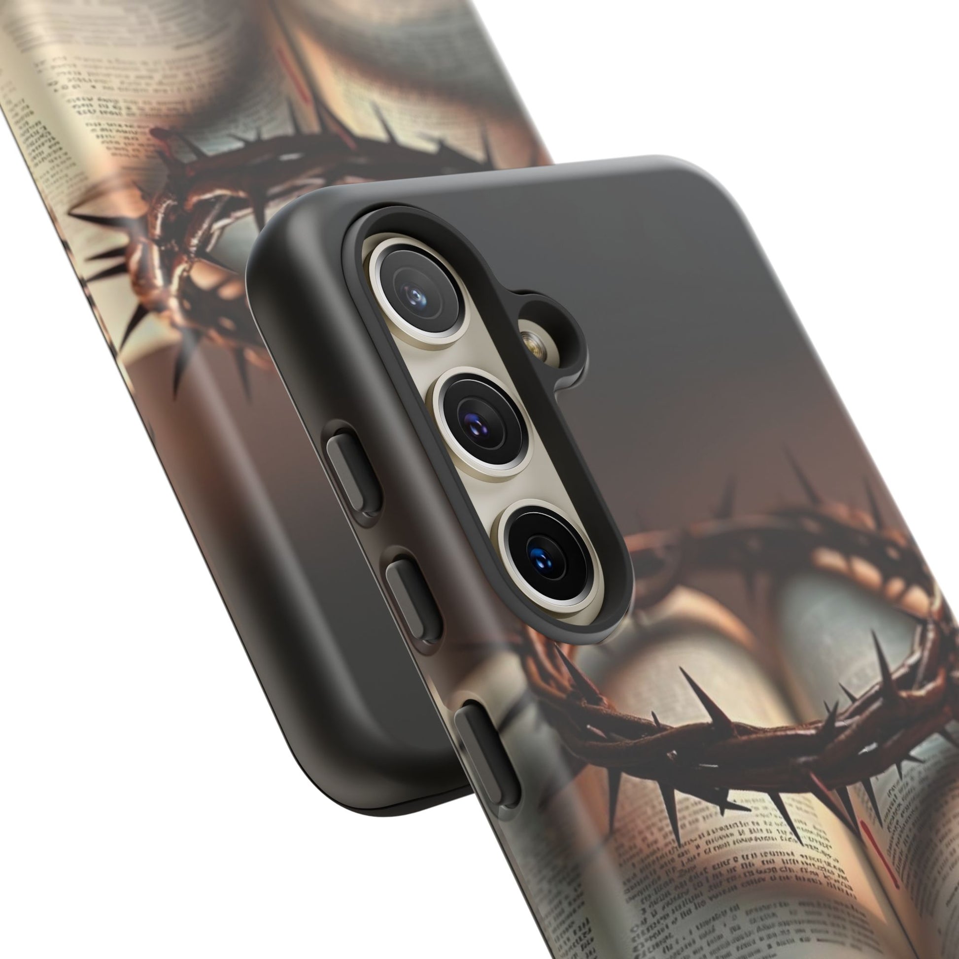 Crown of Thorns and Bible Christian Tough Cases for iPhones, Samsung, and Pixel