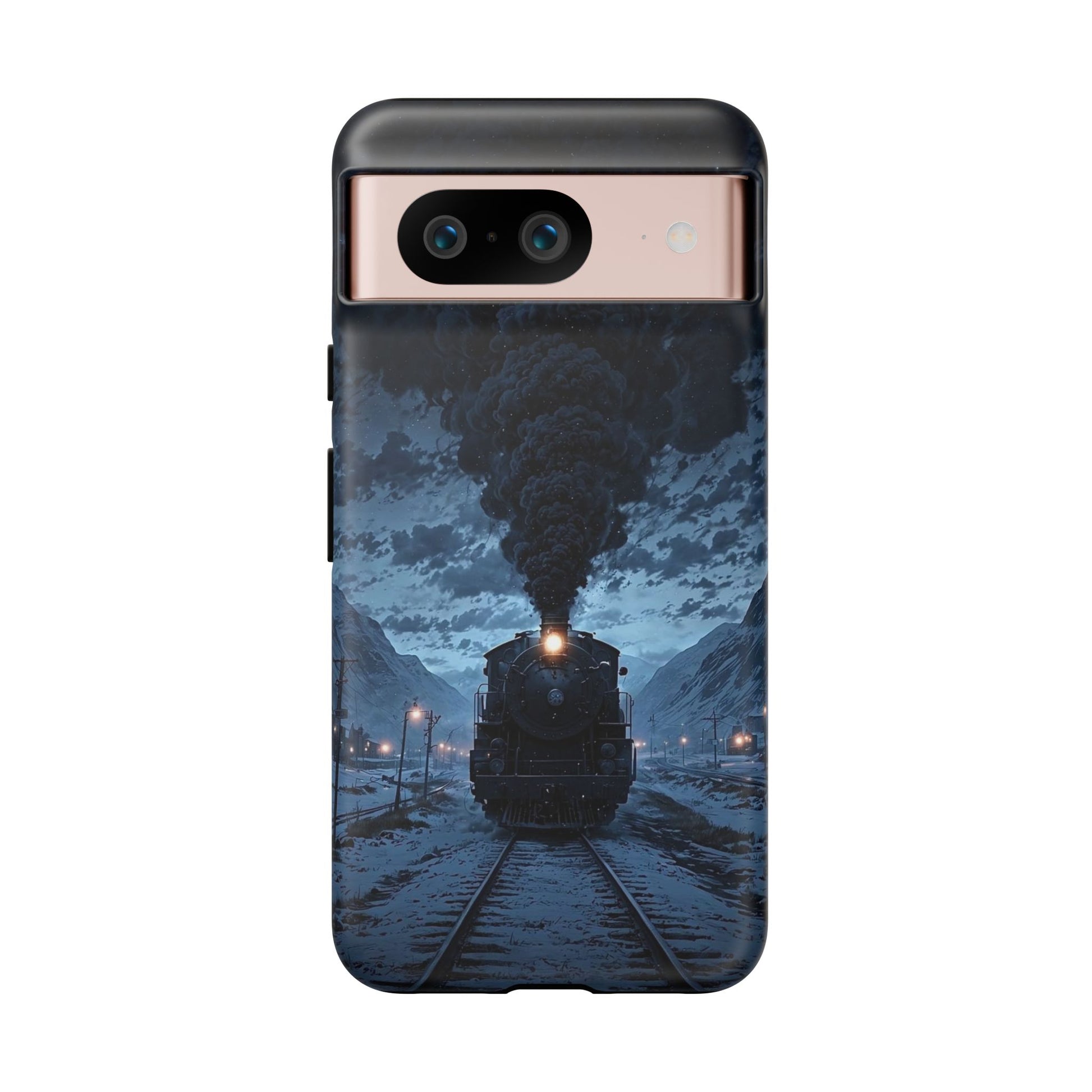 Steam Engine Train Themed Tough Cases for iPhones, Samsung, and Pixel