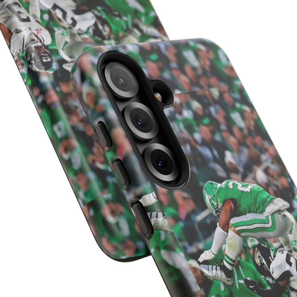 Saquon Barkley The Huddle Eagles Football Tough Cases for iPhones, Samsung, and Pixel