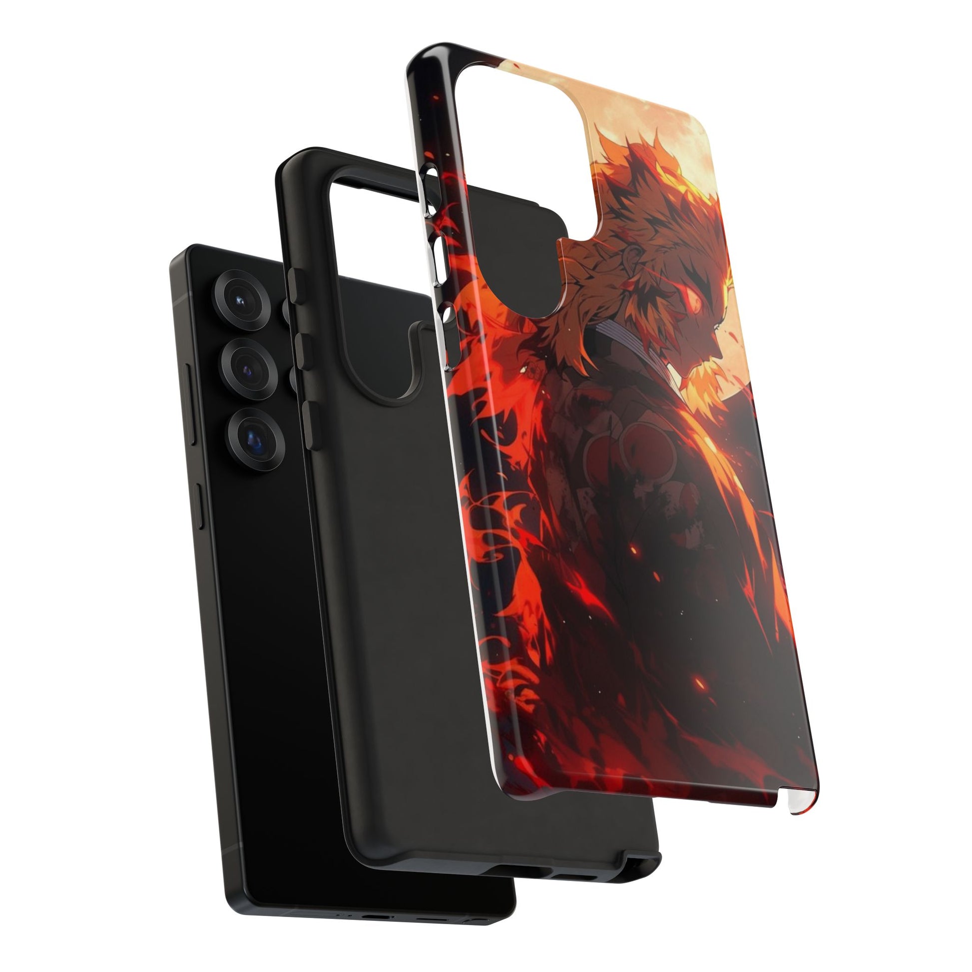 Demon Sl;ayer Rengoku Anime Phone Case, Tough Cases for iPhones, Samsung, and Pixel