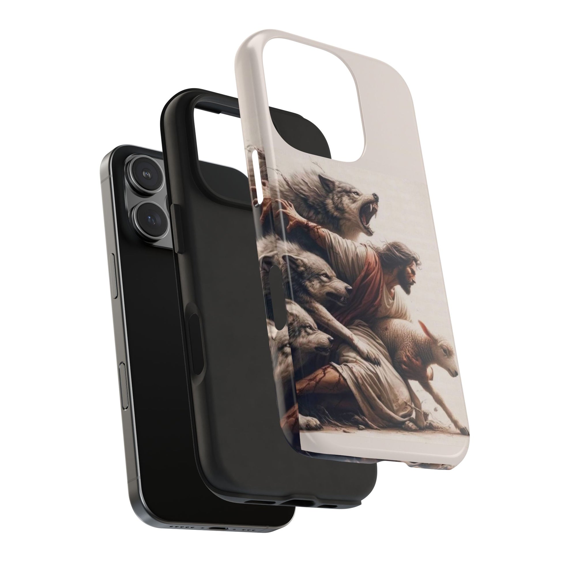 Jesus x Wolves Christian Themed Tough Phone Cases for Iphones & Samsung Phones