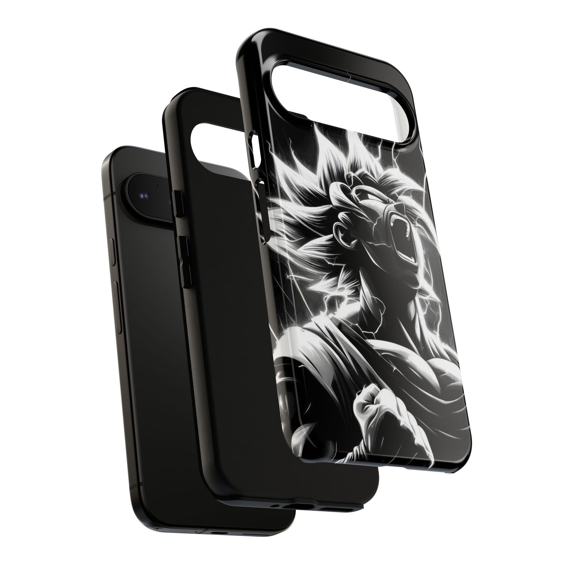Anime Saiyan Rage Dragon ball Z Tough Cases for iPhones, Samsung, and Pixel
