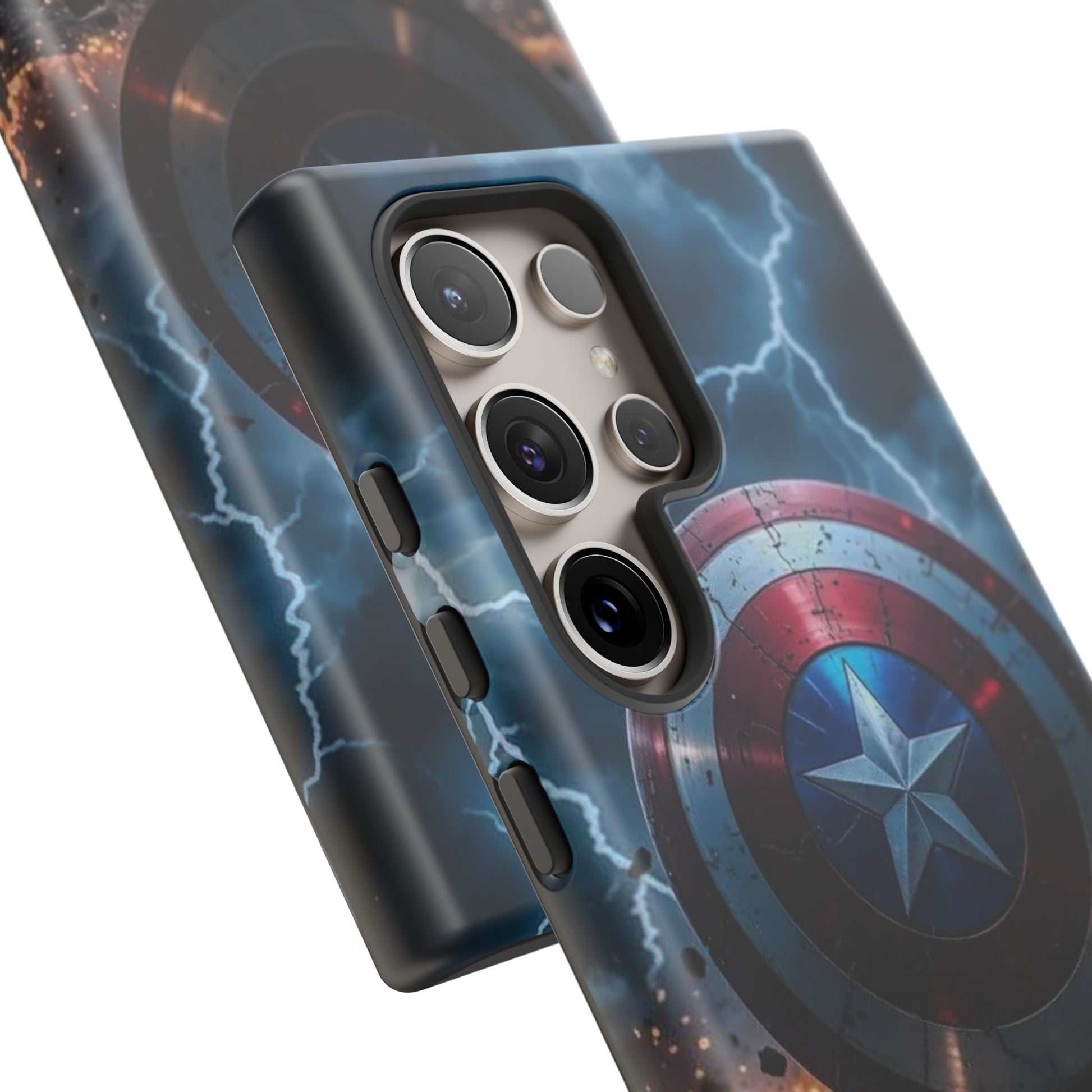 Captain America Shield Tough Cases for iPhones, Samsung, and Pixel