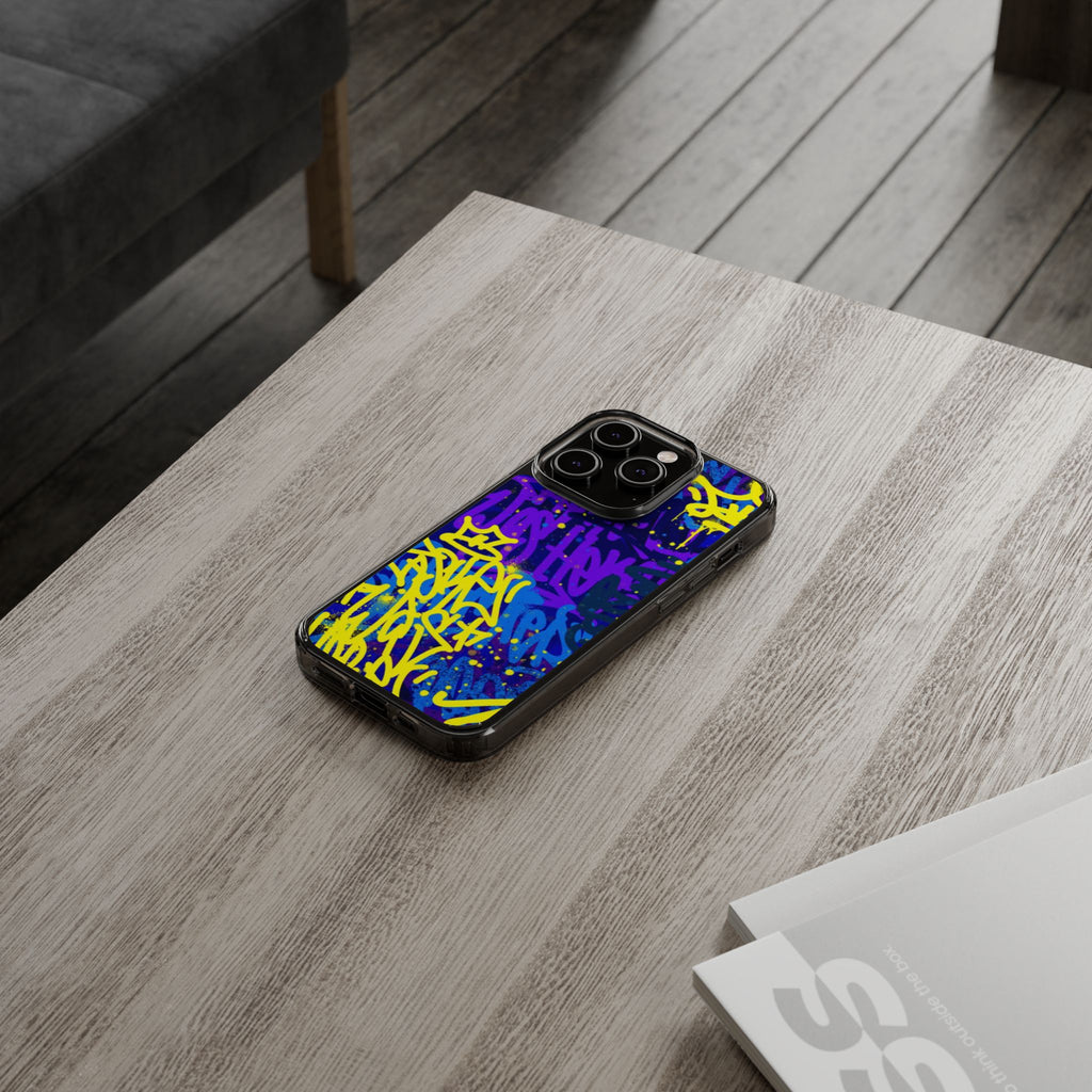 Phone Case, Graffiti Hip Hop Design for Select Iphones and Samsung, Clear Cover,