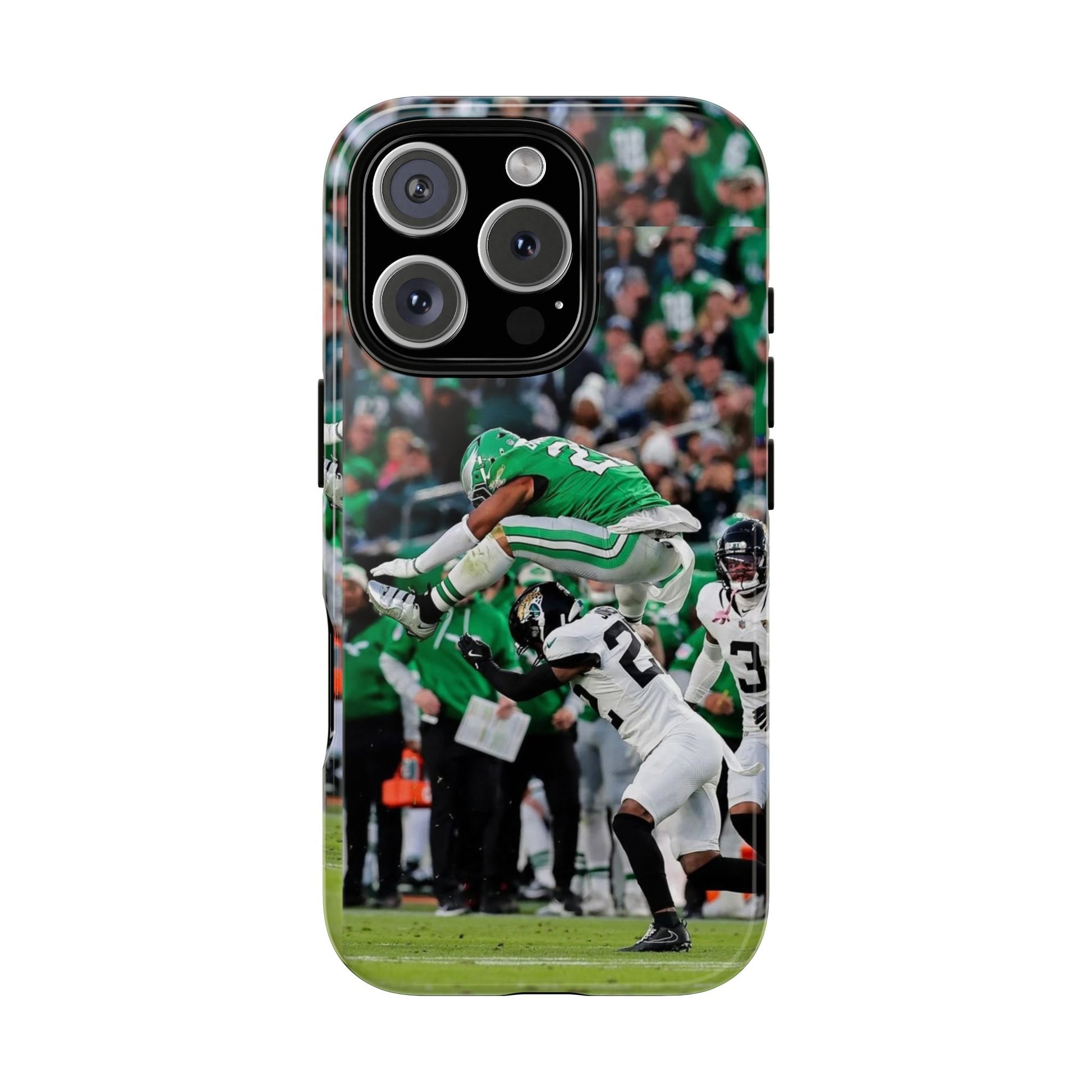 Saquon Barkley The Huddle Eagles Football Tough Cases for iPhones, Samsung, and Pixel