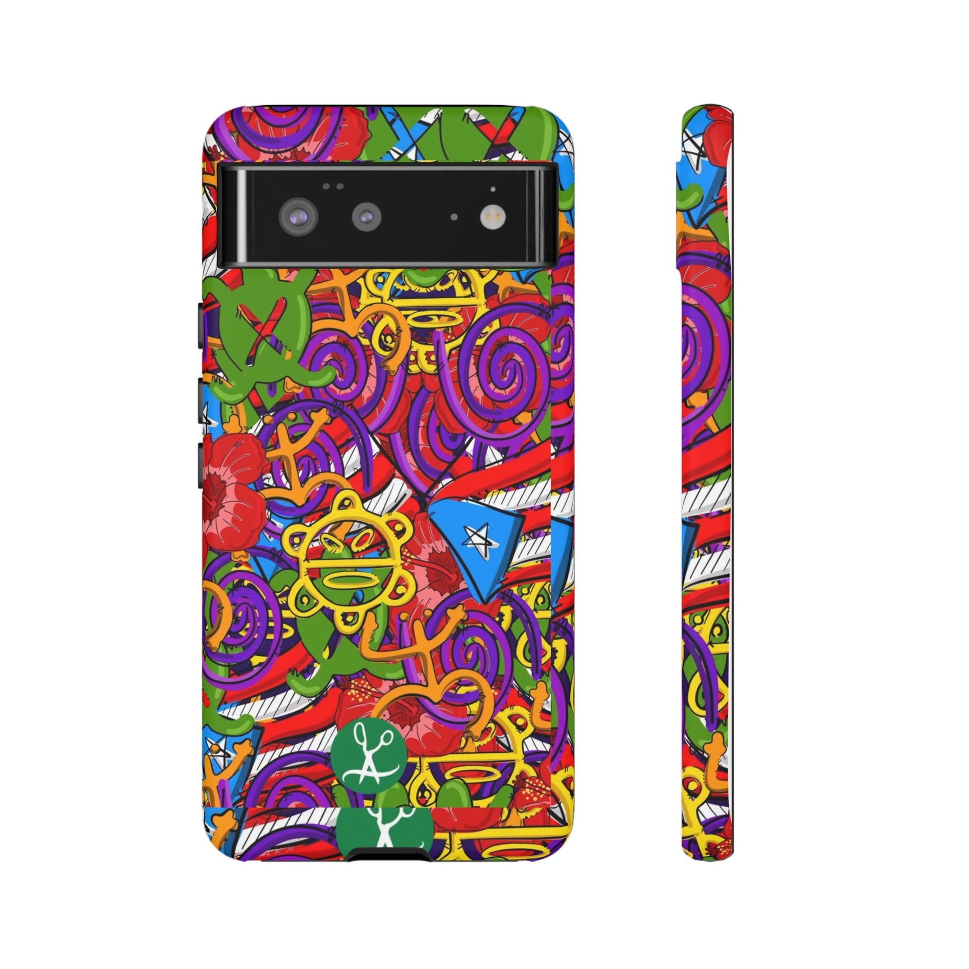 Puerto Rico Taino Tribal Art Tough Cases for iPhones, Samsung, and Pixel