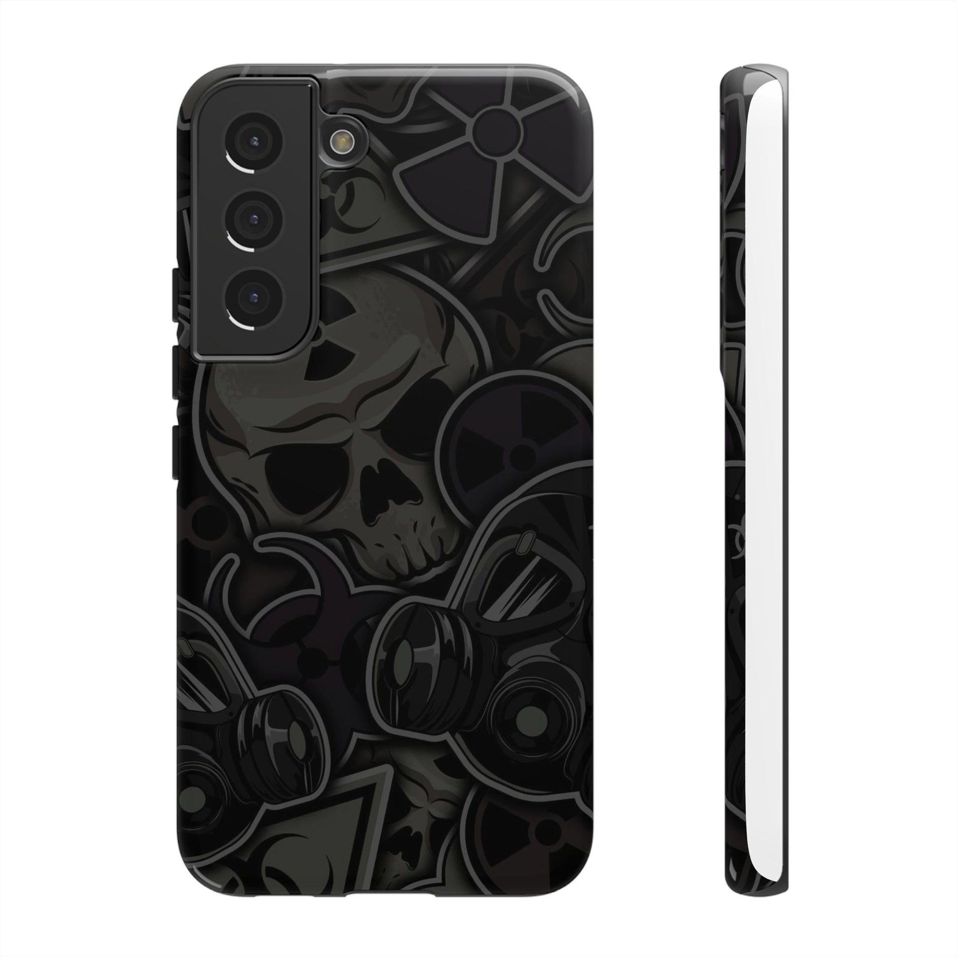 Tough Cases Phone Case, Edgy Skull Design Phone Cover, Gothic Cell Phone Shell