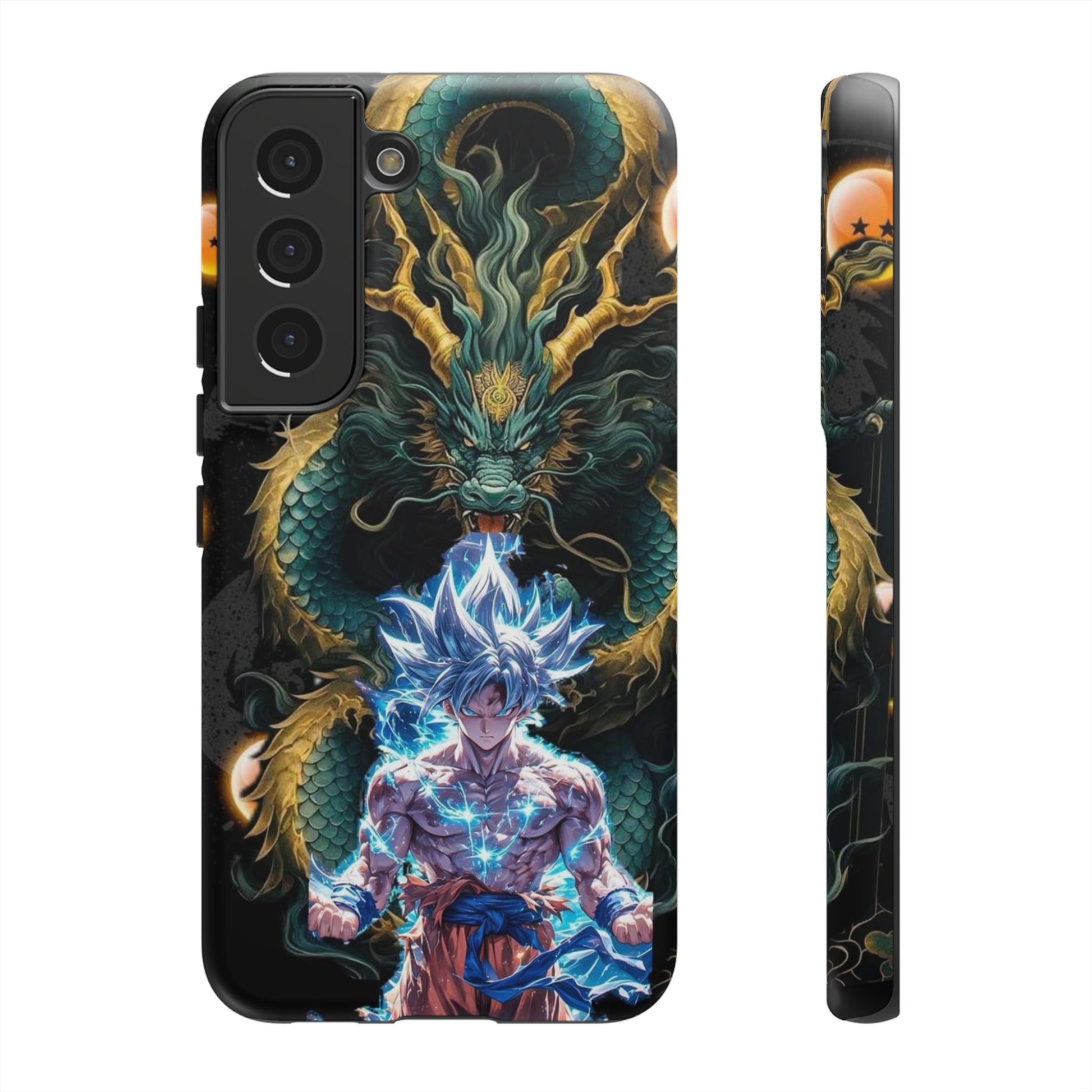 Anime Goku x Shenron Dragonball Z Tough Cases for iPhones, Samsung, and Pixel