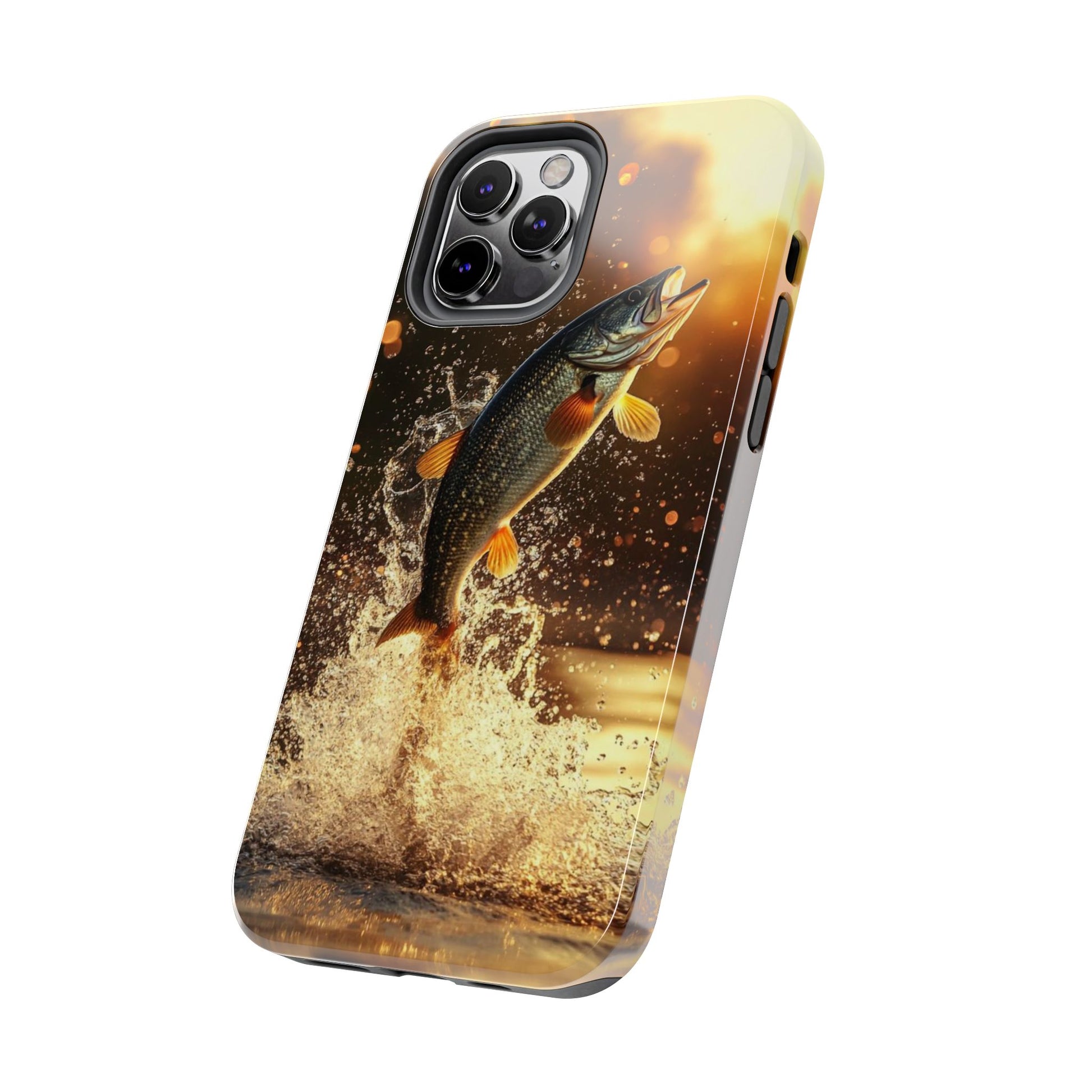 Jumping Bass Fish Theme Phone Cases for iPhones & Samsung Phones