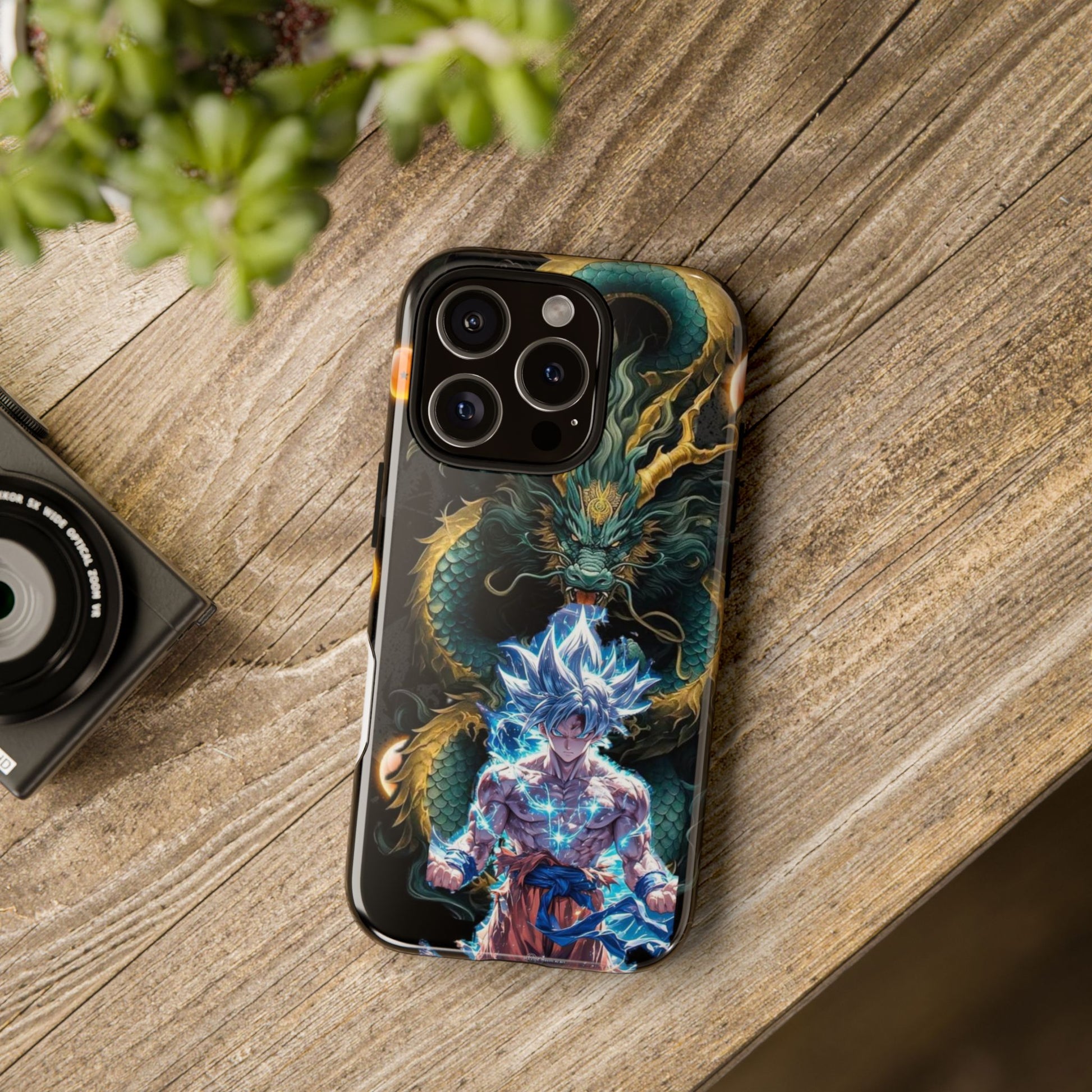Anime Goku x Shenron Dragonball Z Tough Cases for iPhones, Samsung, and Pixel