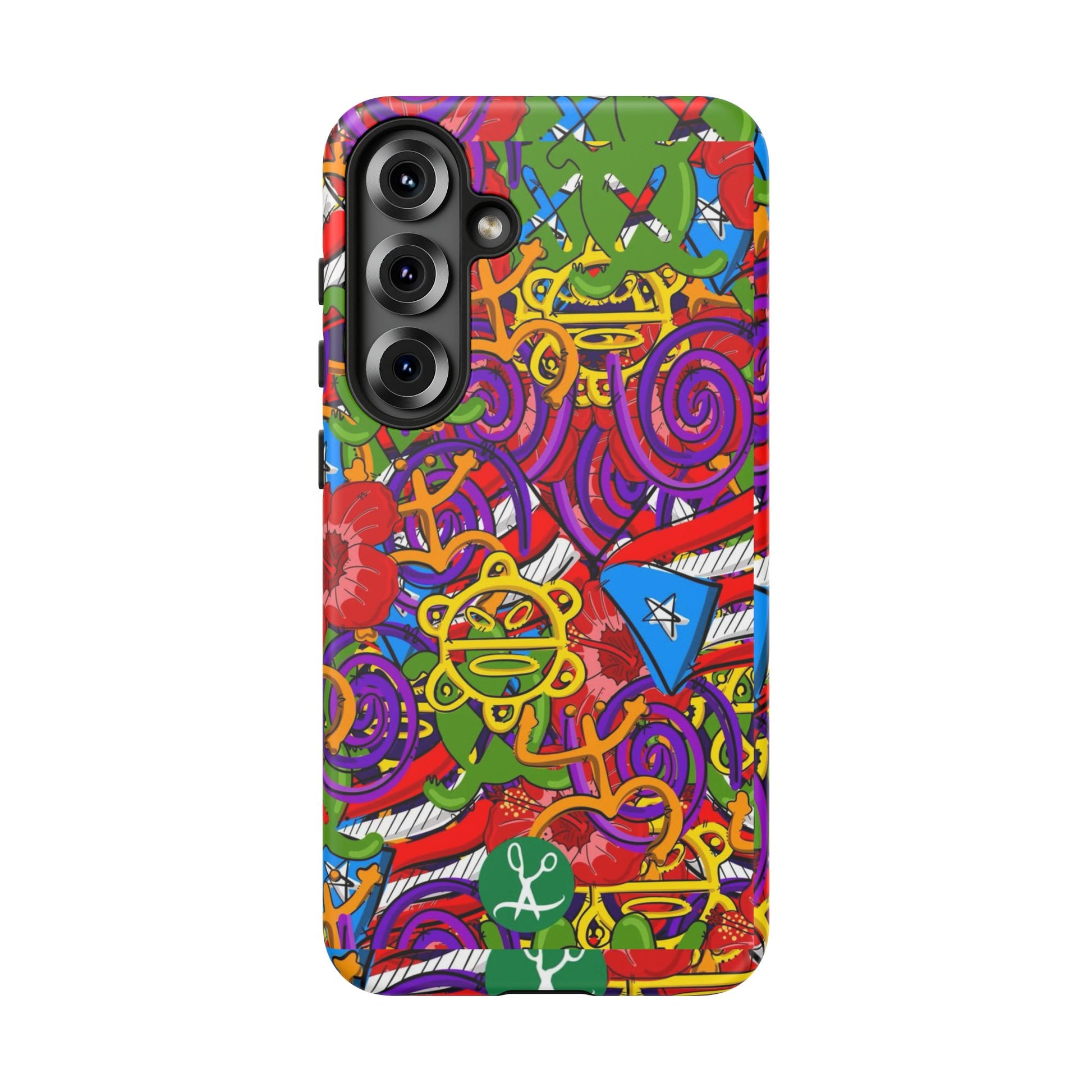 Puerto Rico Taino Tribal Art Tough Cases for iPhones, Samsung, and Pixel