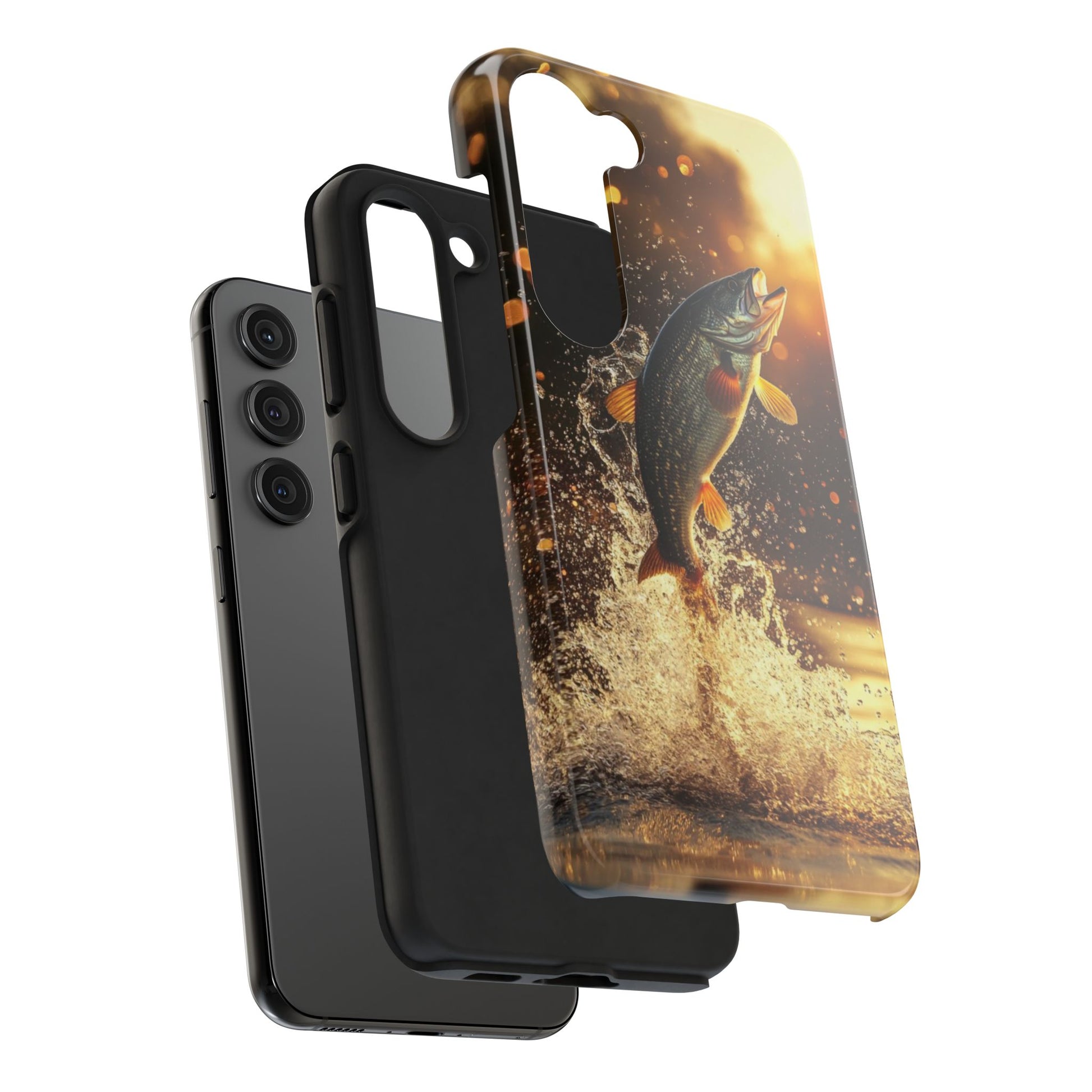 Jumping Bass Fish Theme Phone Cases for iPhones & Samsung Phones