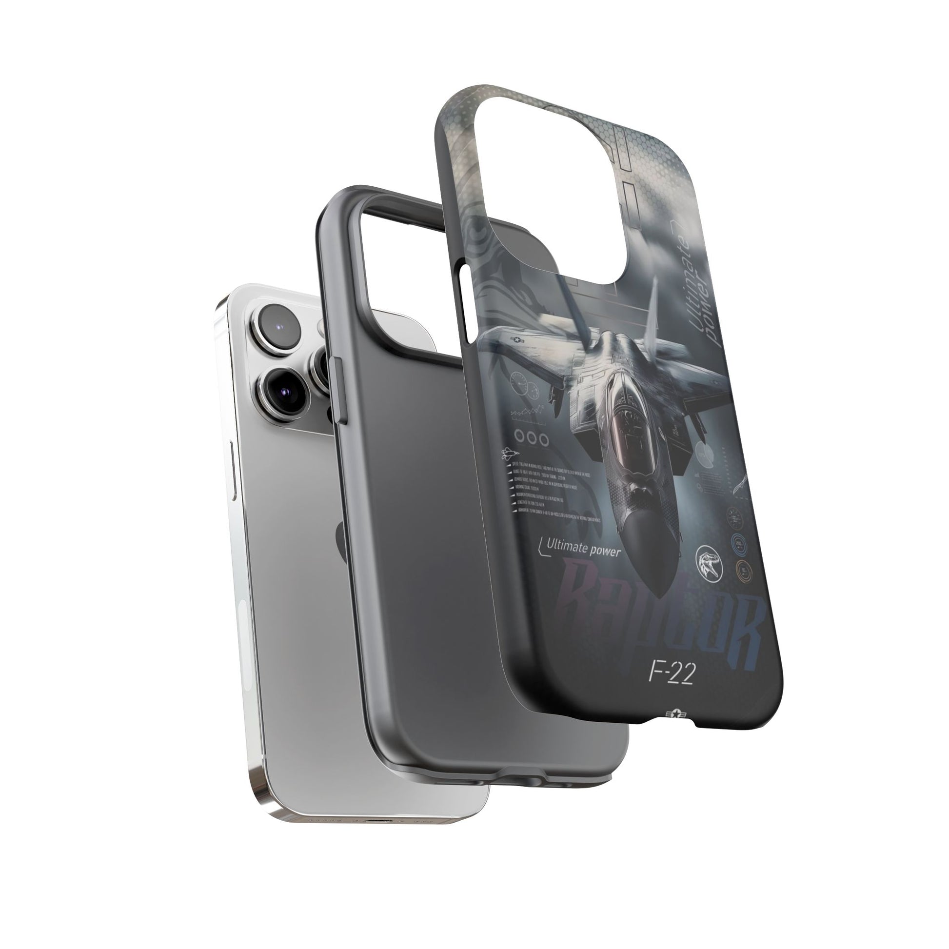 F-22 Raptor Fighter Jet Tough Cases for iPhones, Samsung, and Pixel