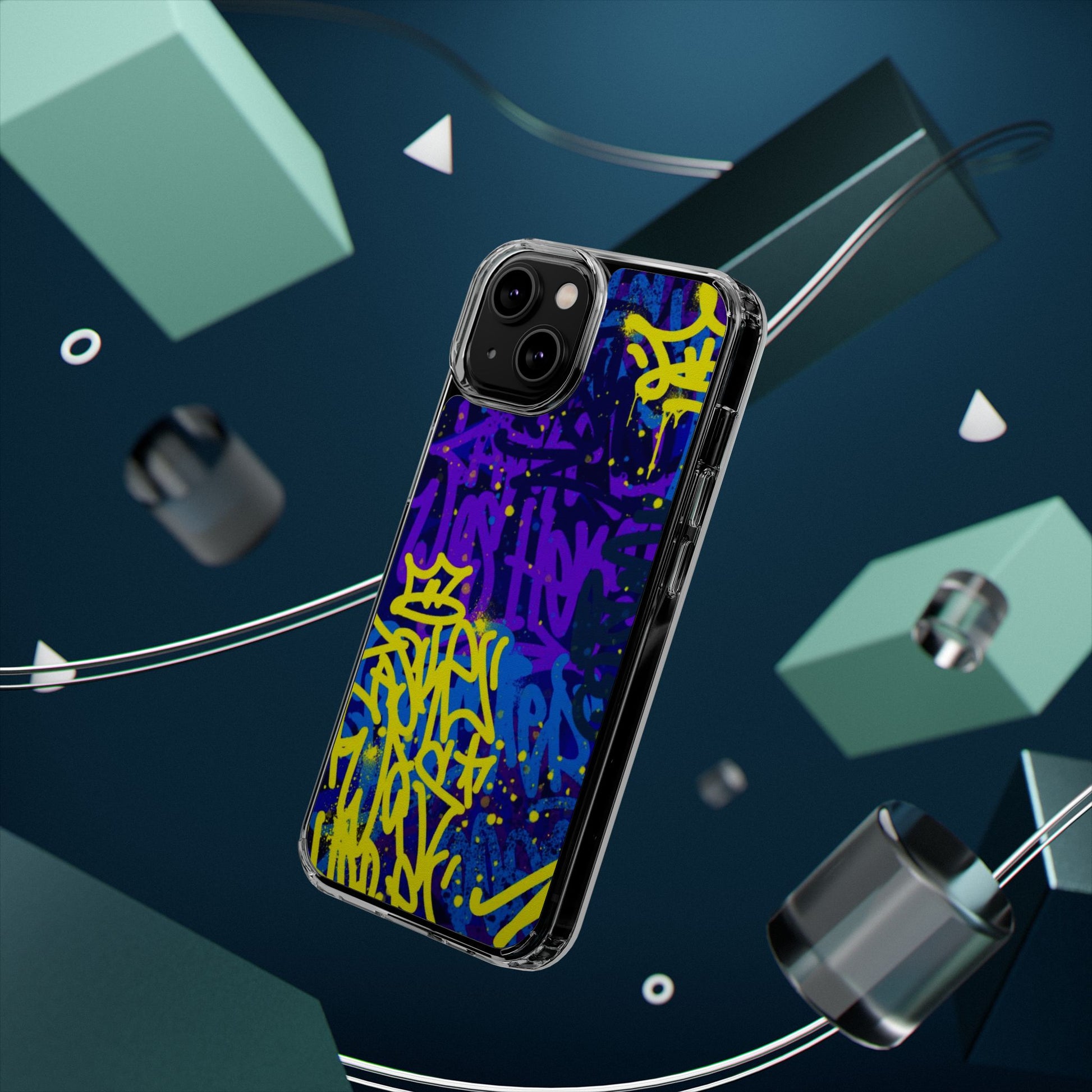 Phone Case, Graffiti Hip Hop Design for Select Iphones and Samsung, Clear Cover,
