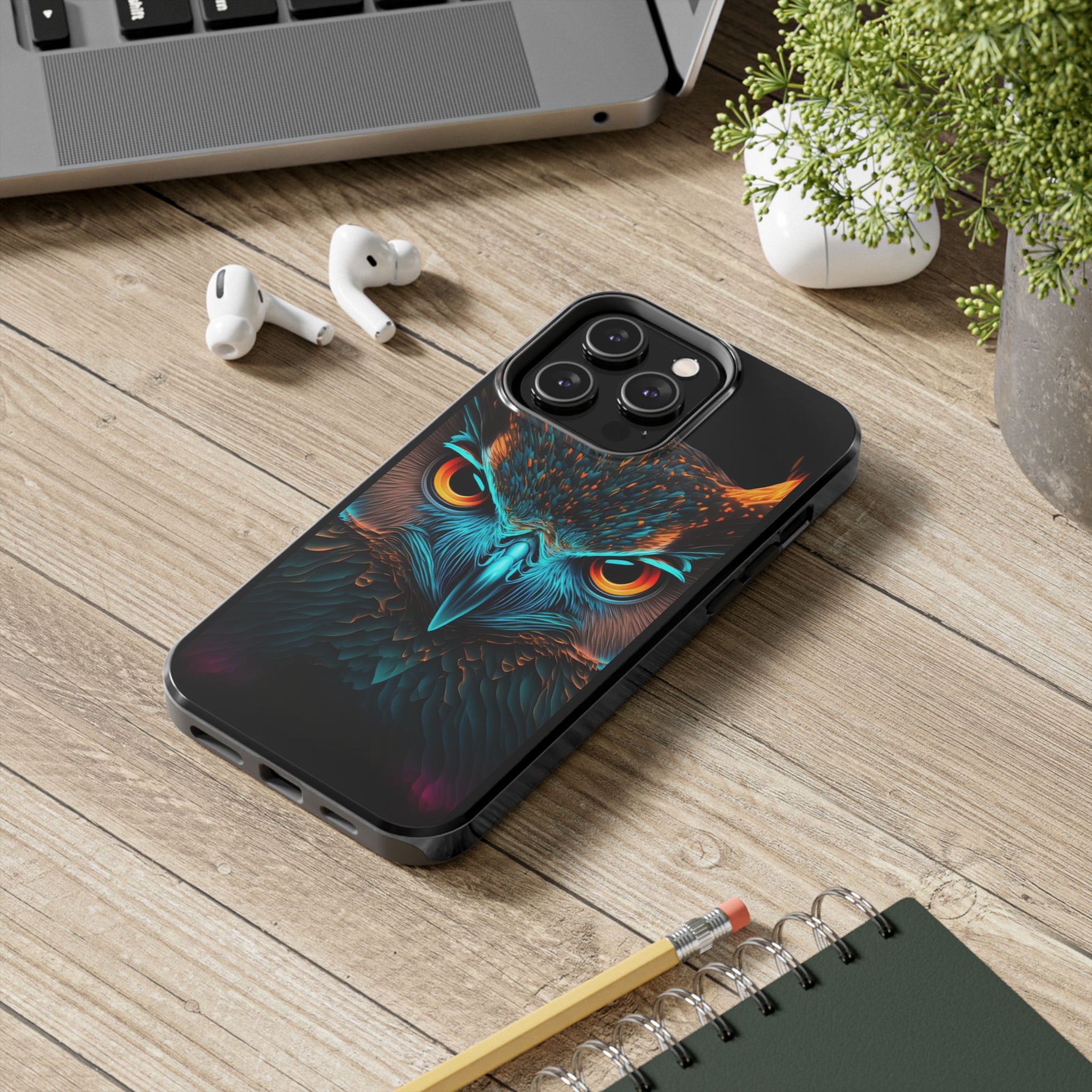 Neon Owl Theme Phone Cases for iPhones & Samsung Phones