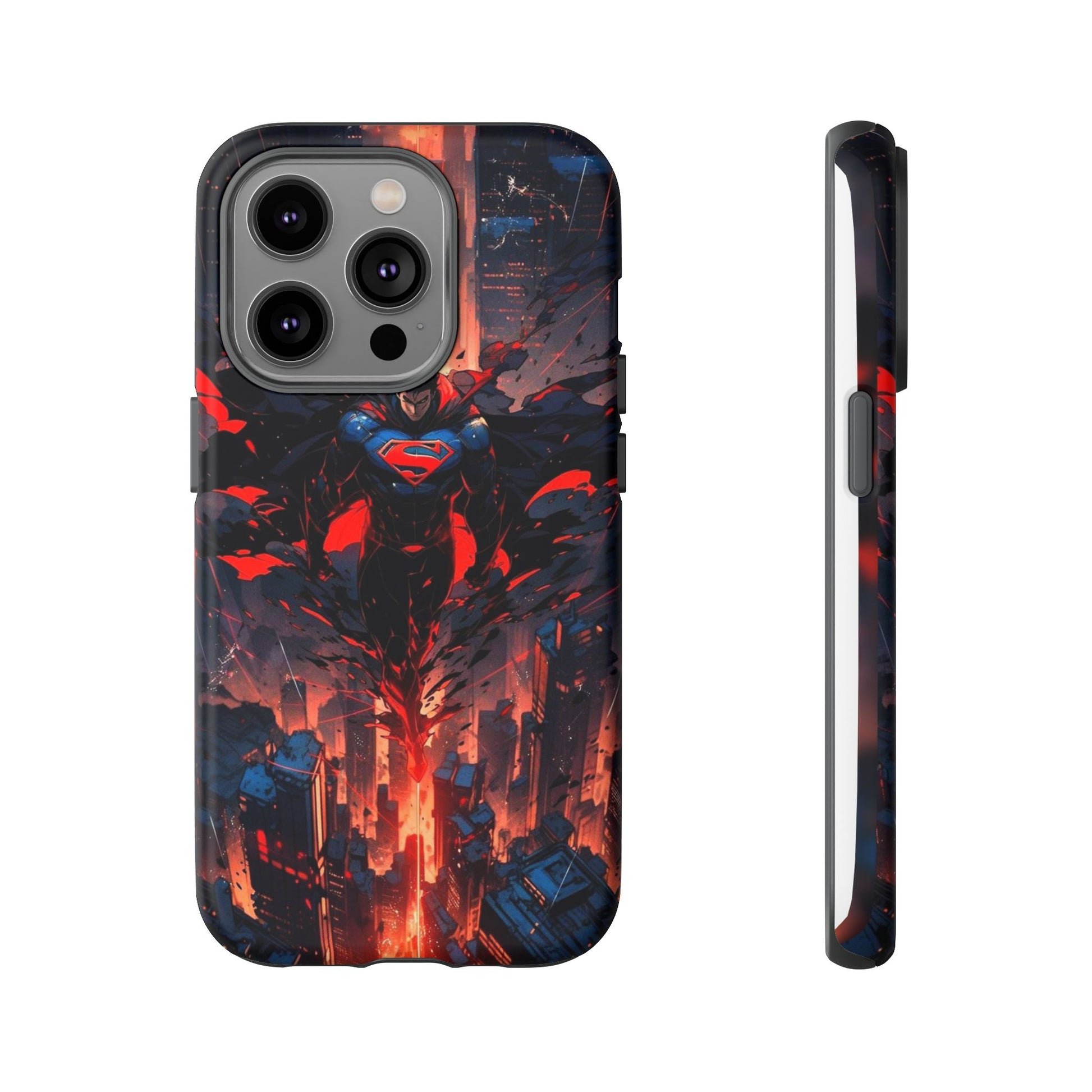 Anime Superman Tough Cases for iPhones, Samsung, and Pixel
