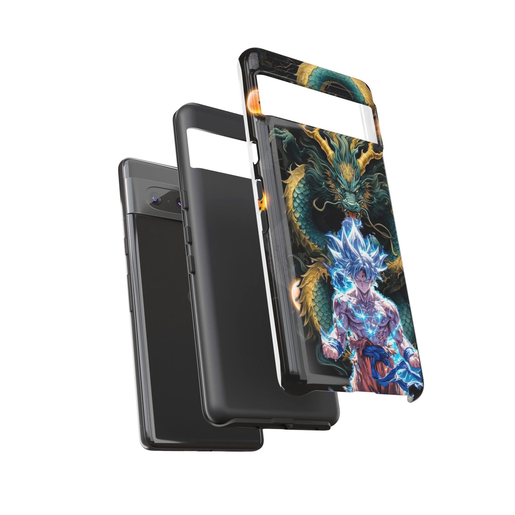 Anime Goku x Shenron Dragonball Z Tough Cases for iPhones, Samsung, and Pixel