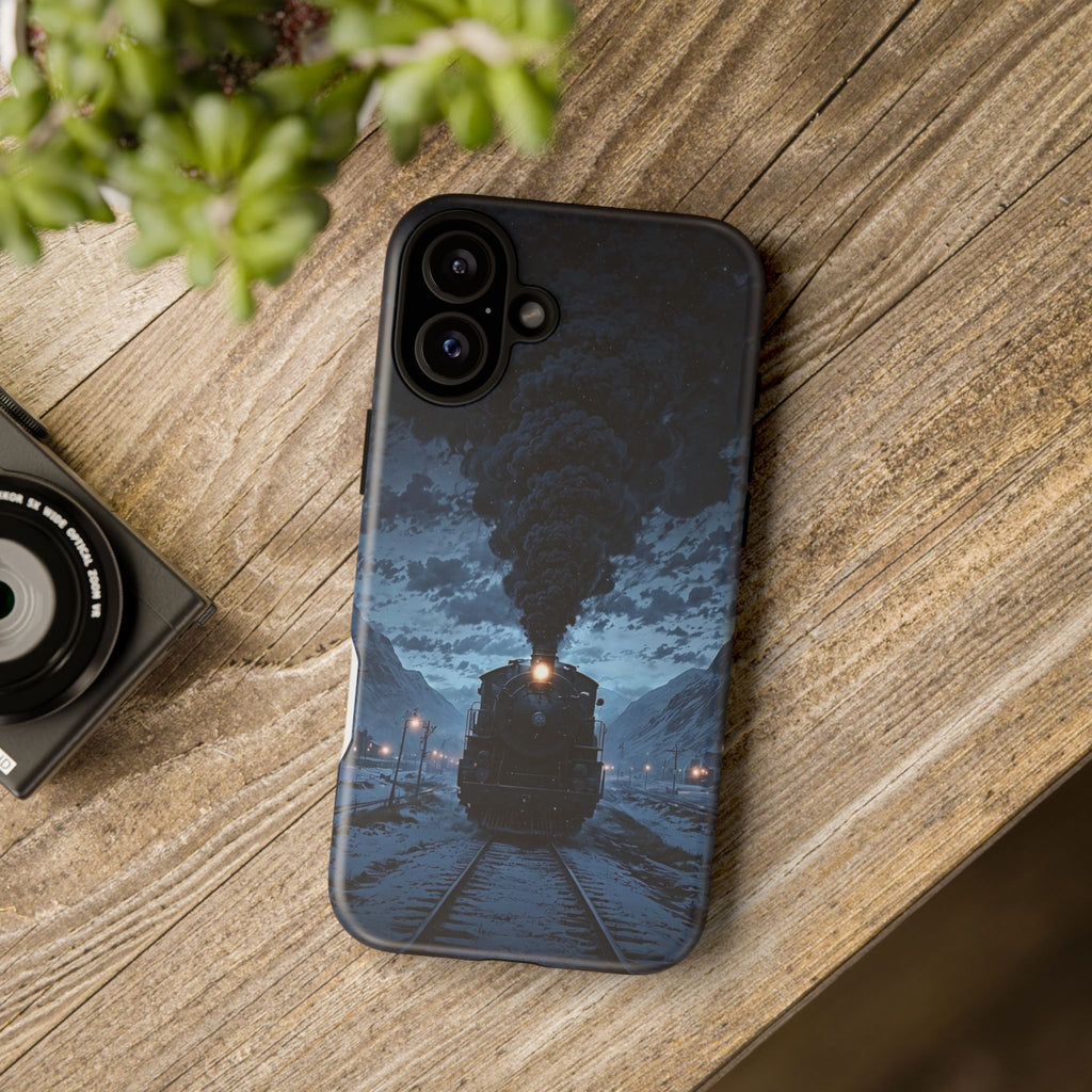 Steam Engine Train Themed Tough Cases for iPhones, Samsung, and Pixel