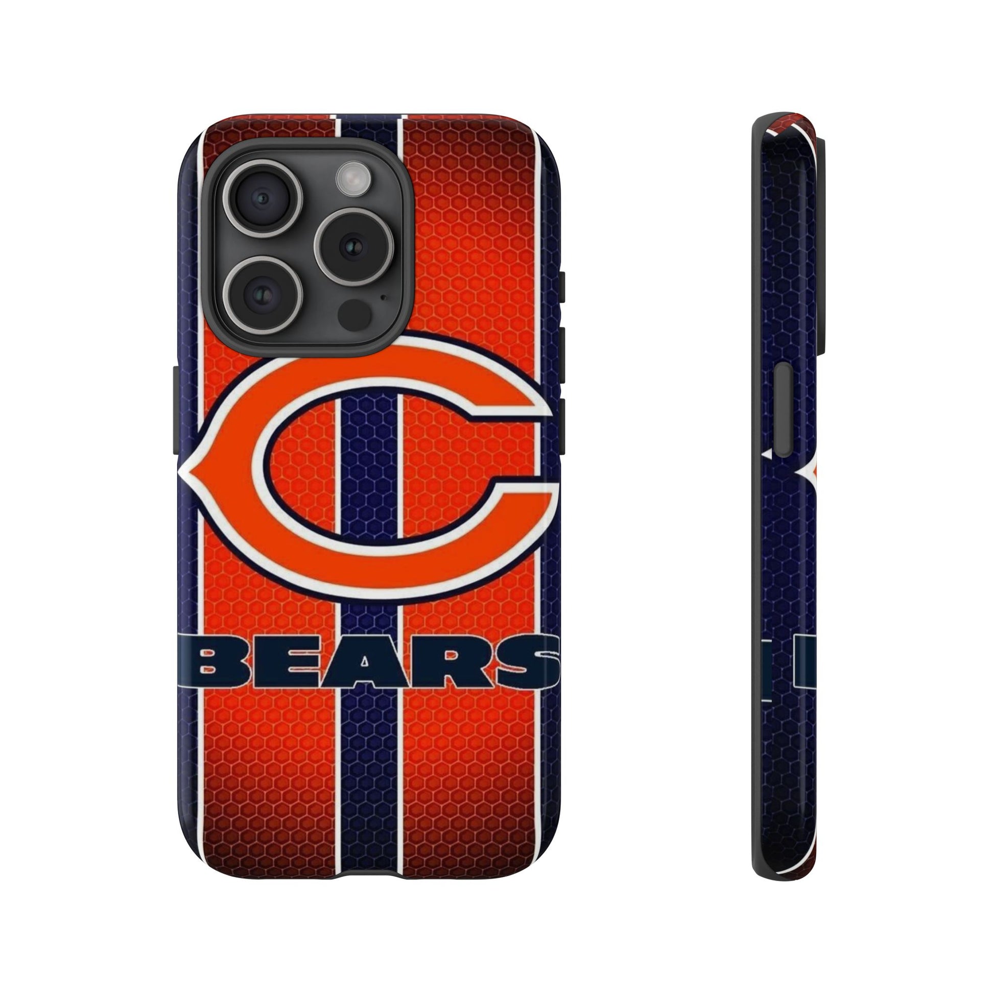 Chicago Bears Stripes Football Phone Case, Tough Cases for iPhones, Samsung, and Pixel