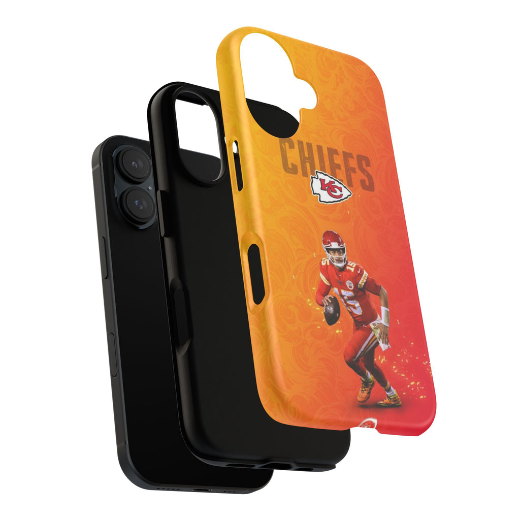 Kansas City Chiefs Patrick Mahomes Football Tough Cases for iPhones, Samsung, and Pixel