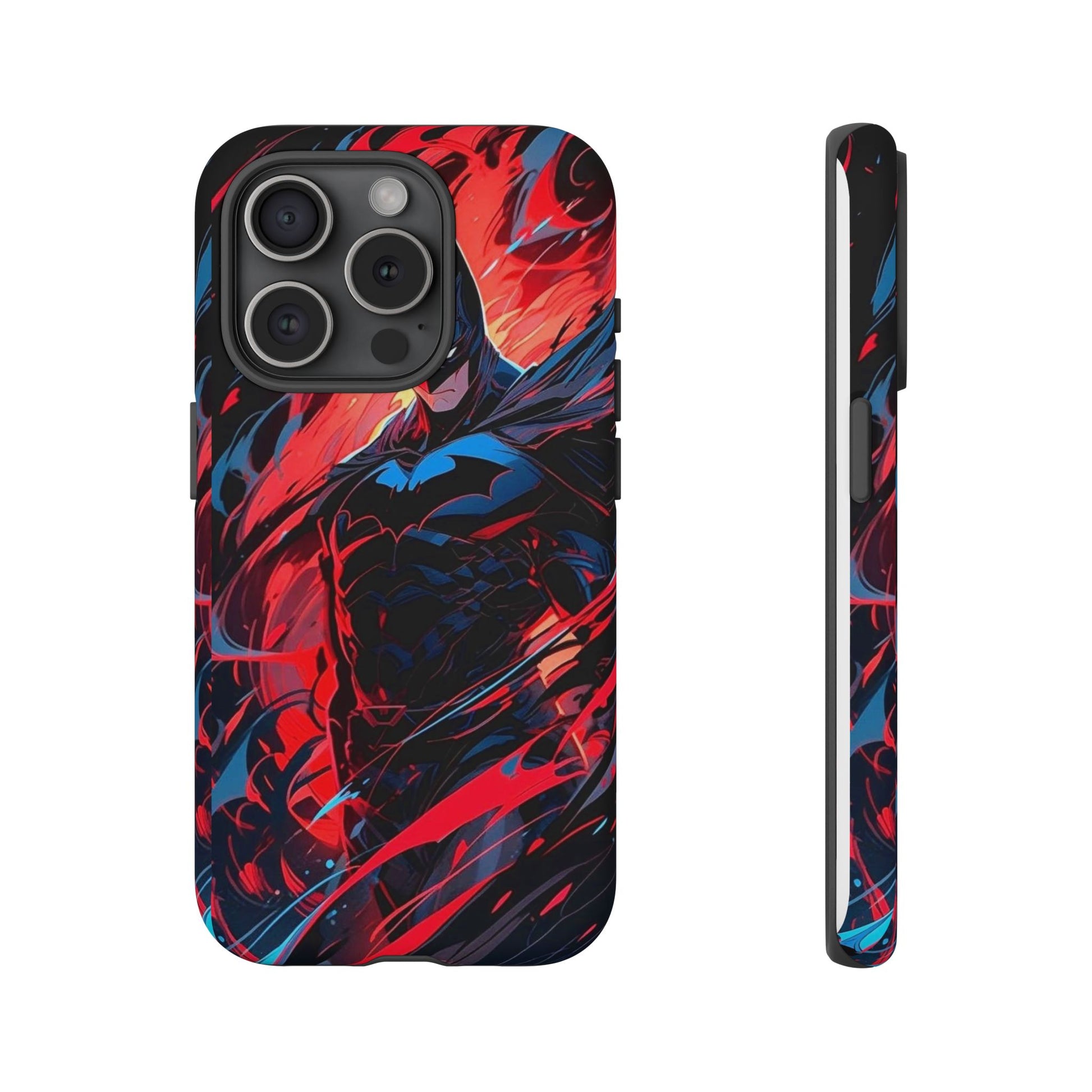 The Dark Knight Batman Art Tough Cases for iPhones, Samsung, and Pixel