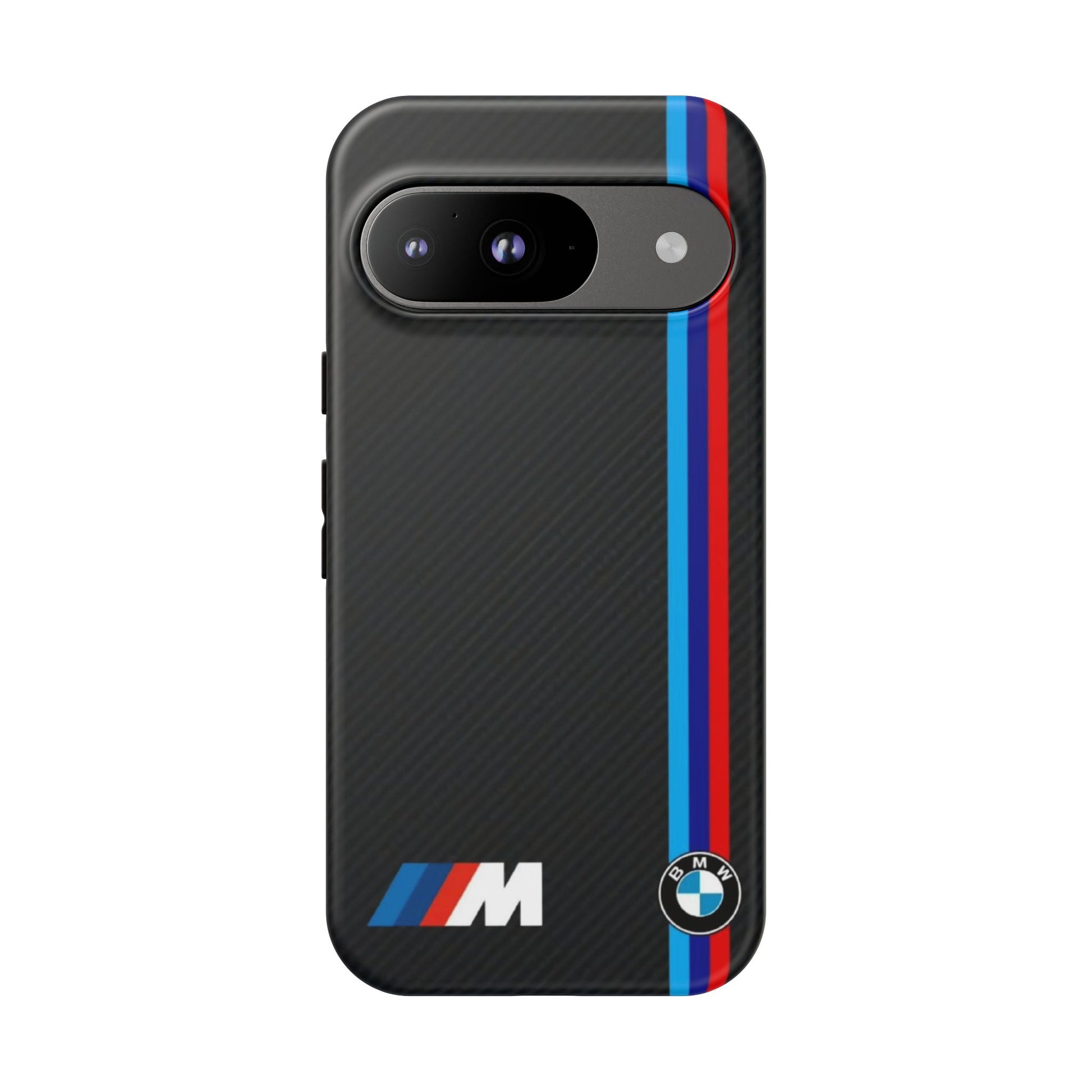 BMW M Stripes Carbon Fiber Design Tough Cases for iPhones, Samsung, and Pixel