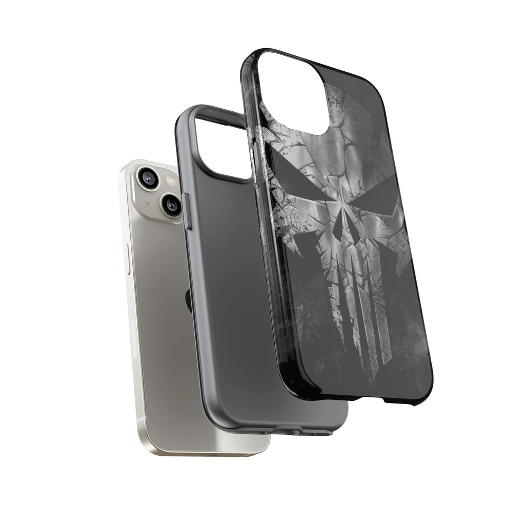 The Punisher Logo Art Tough Cases for iPhones, Samsung, and Pixel