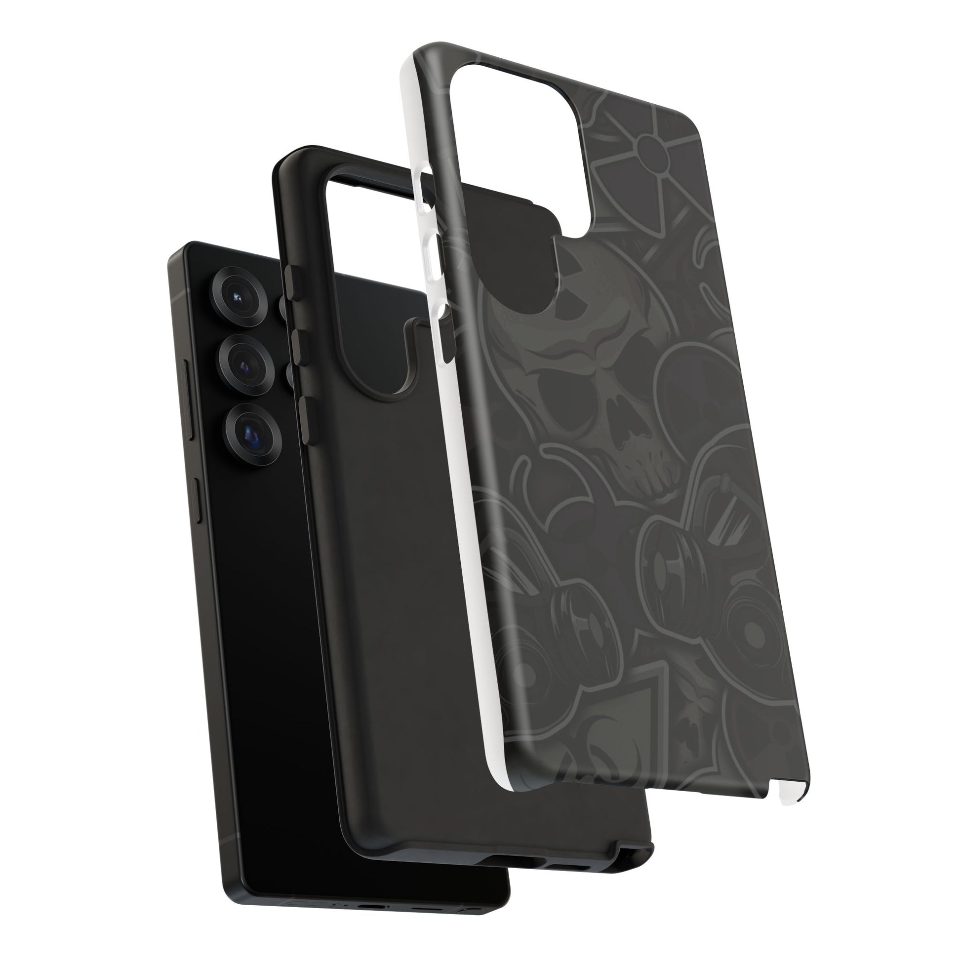 Tough Cases Phone Case, Edgy Skull Design Phone Cover, Gothic Cell Phone Shell