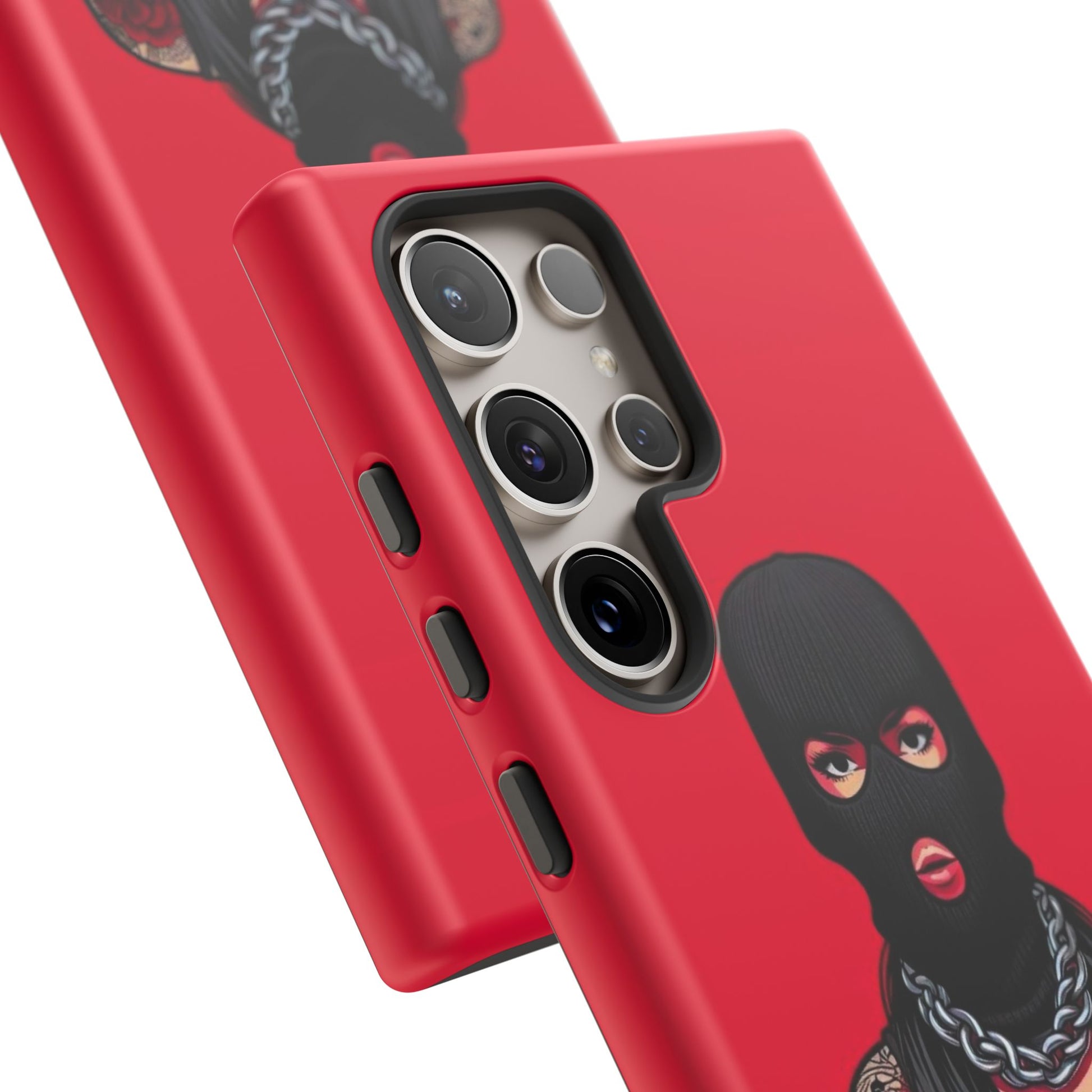 Thug Girl Red Design Tough Cases for iPhones, Samsung, and Pixel