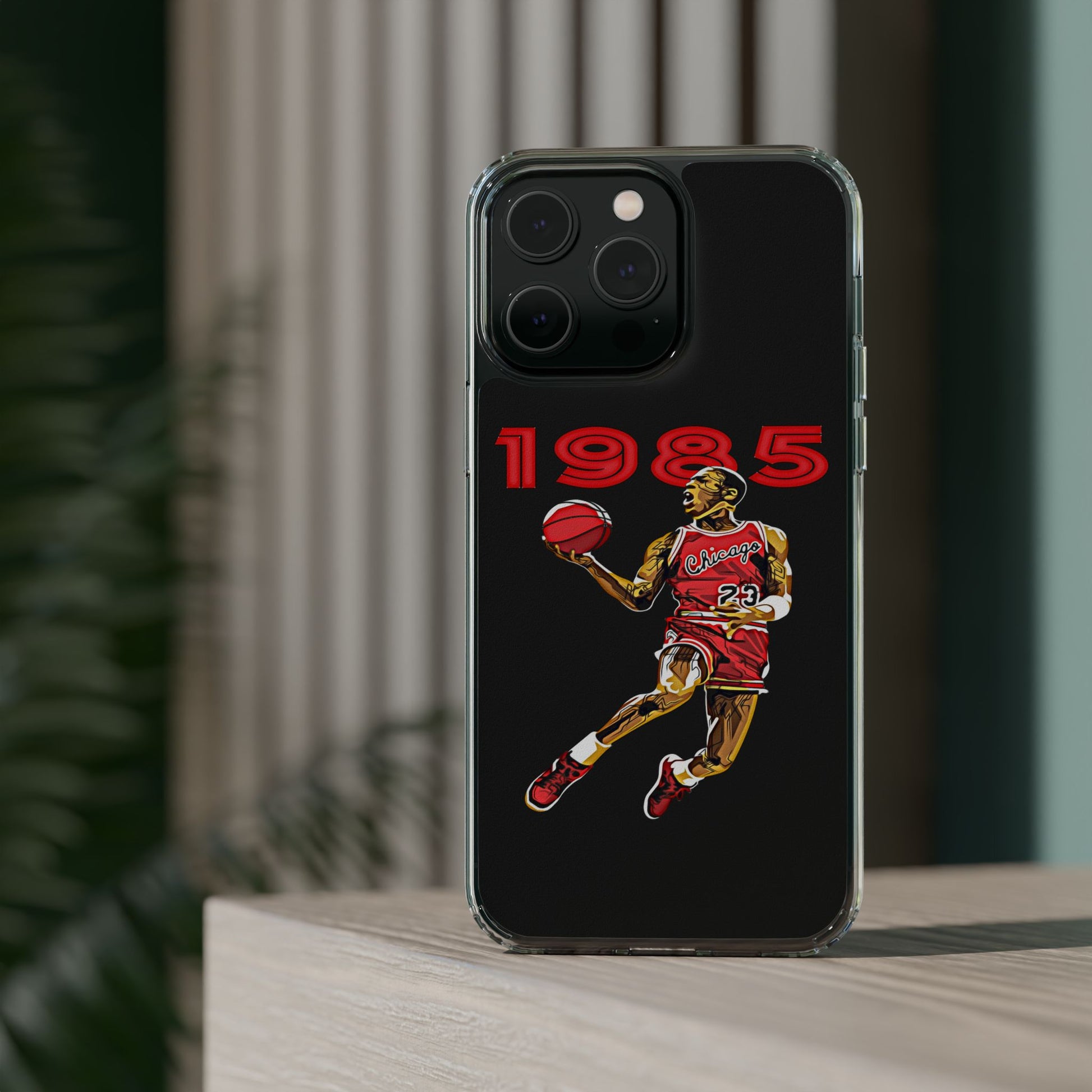 1985 Jordan Slam Dunk themed Basketball Inspired design Clear Phone Cases