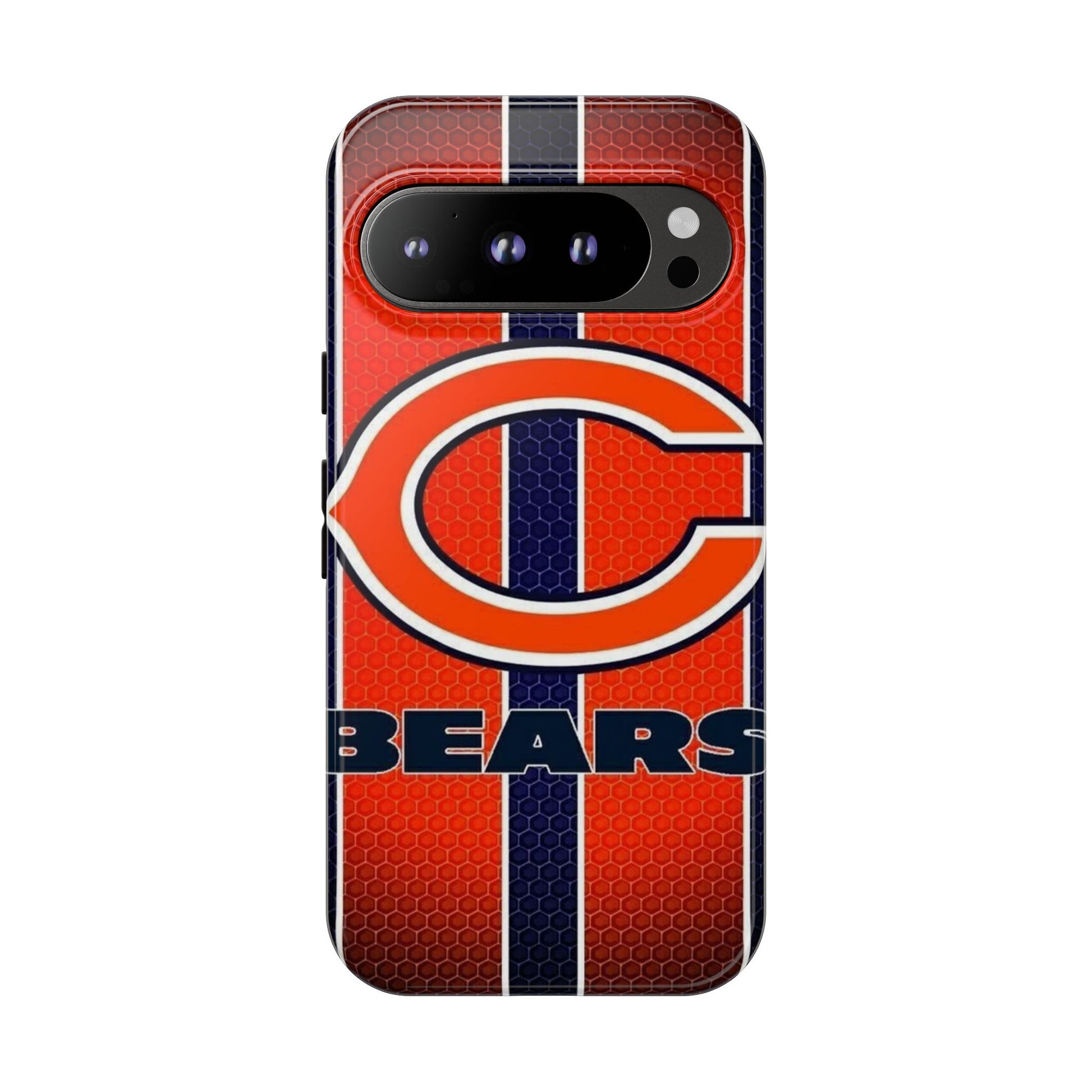 Chicago Bears Stripes Football Phone Case, Tough Cases for iPhones, Samsung, and Pixel