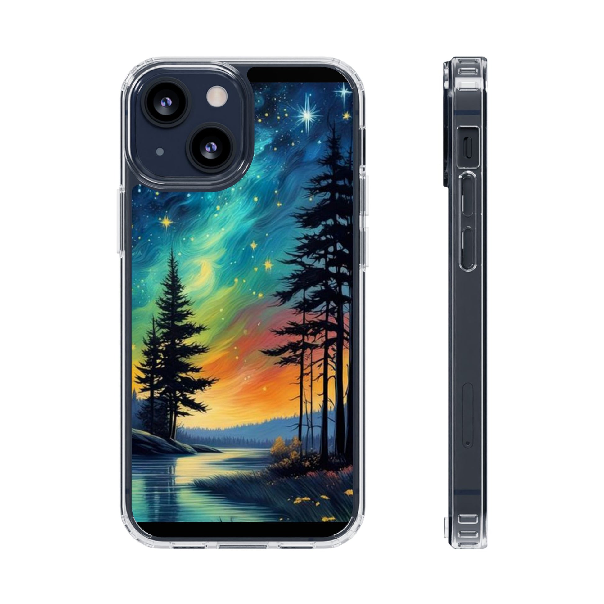 Starry Night Style Forest Art Iphone, Samsung case
