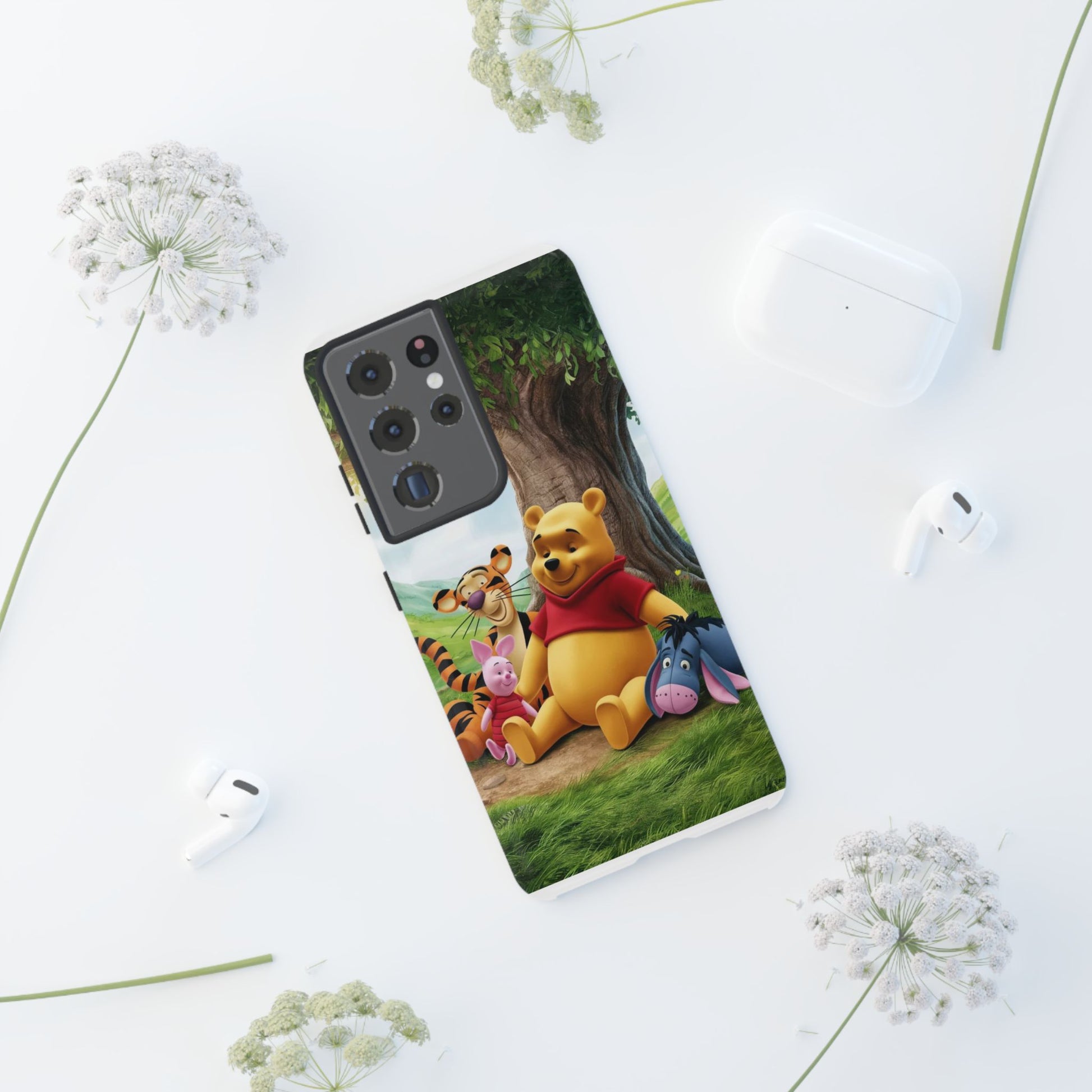 Cute Pooh Bear Phone Case, Tough Cases, Disney Phone for iPhones, Samsung, and Pixel