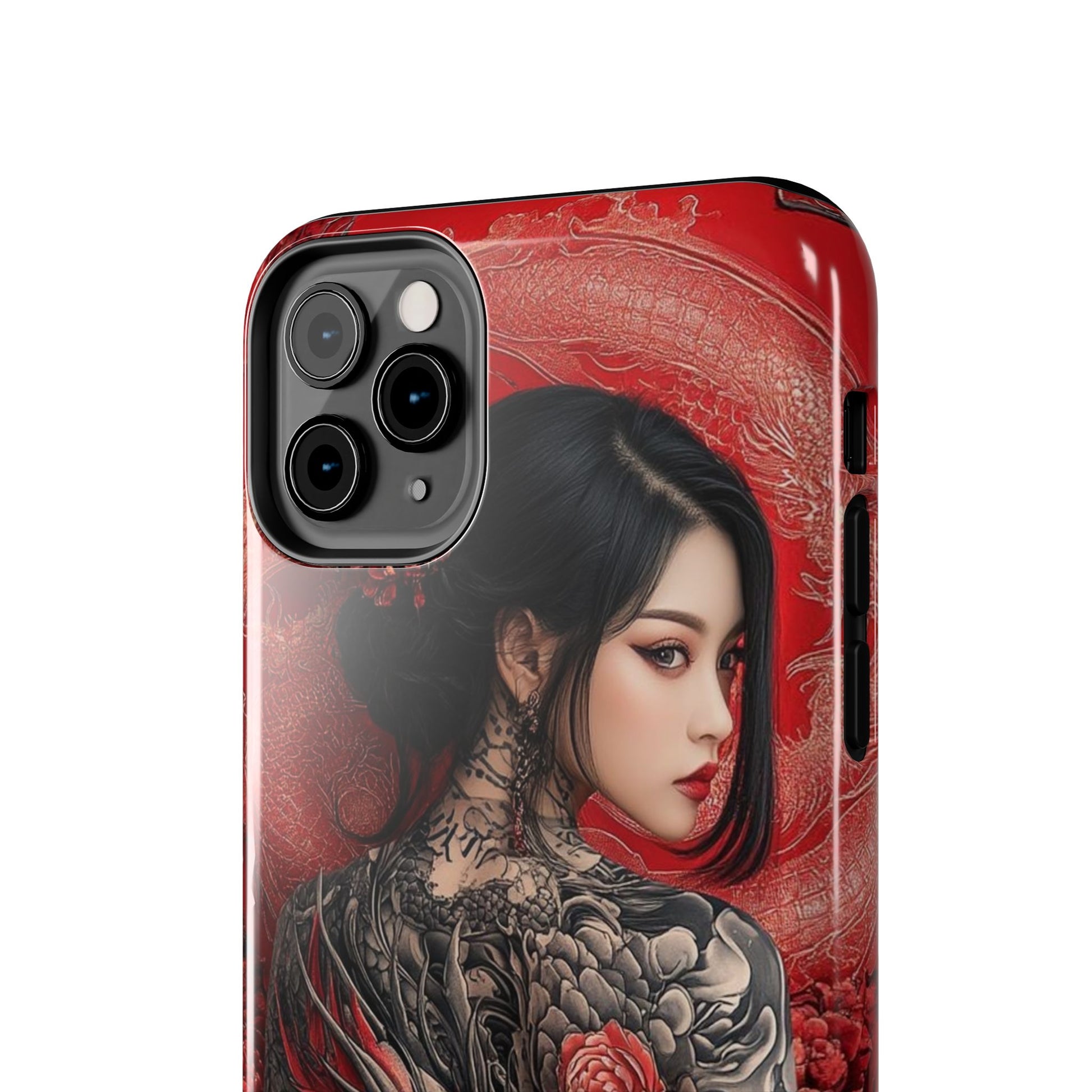 Japanese Geisha Tattooed Girl Phone Cases for Iphones & Samsung Durable