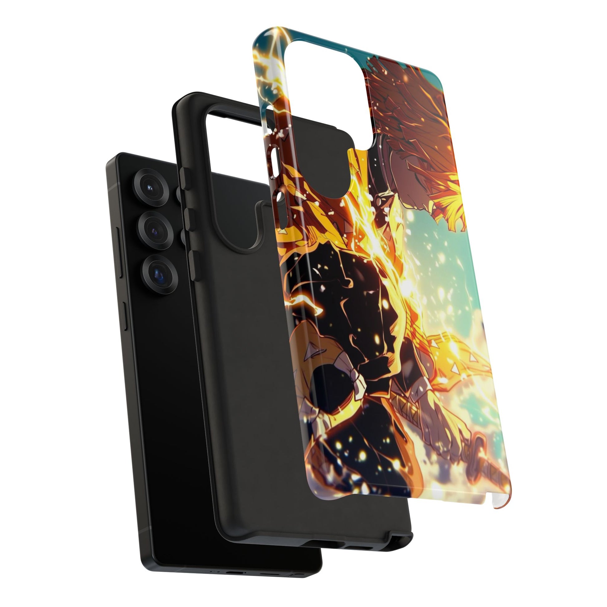 Demon Slayer Zenitsu Anime Theme Phone Case, Tough Cases for iPhones, Samsung, and Pixel