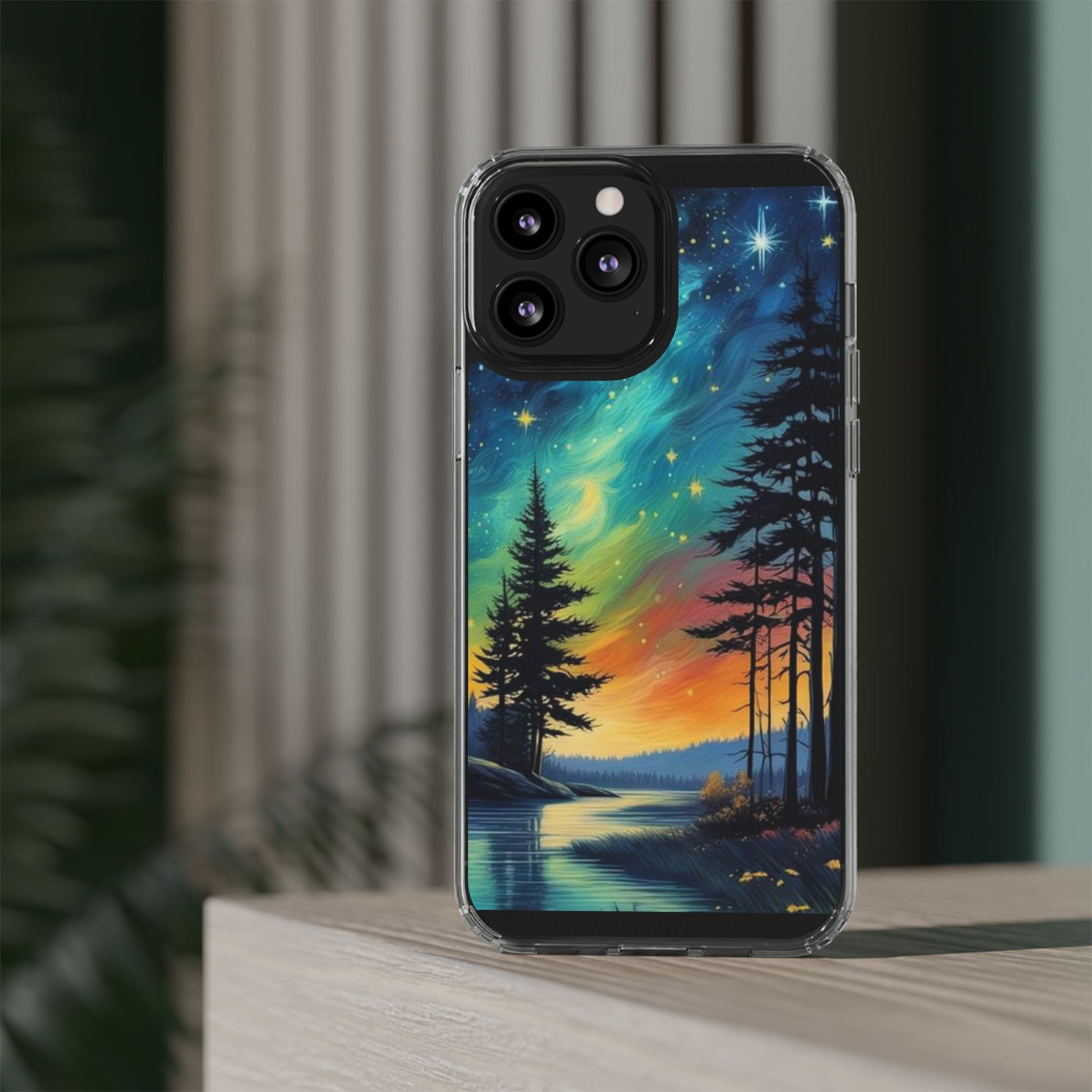 Starry Night Style Forest Art Iphone, Samsung case