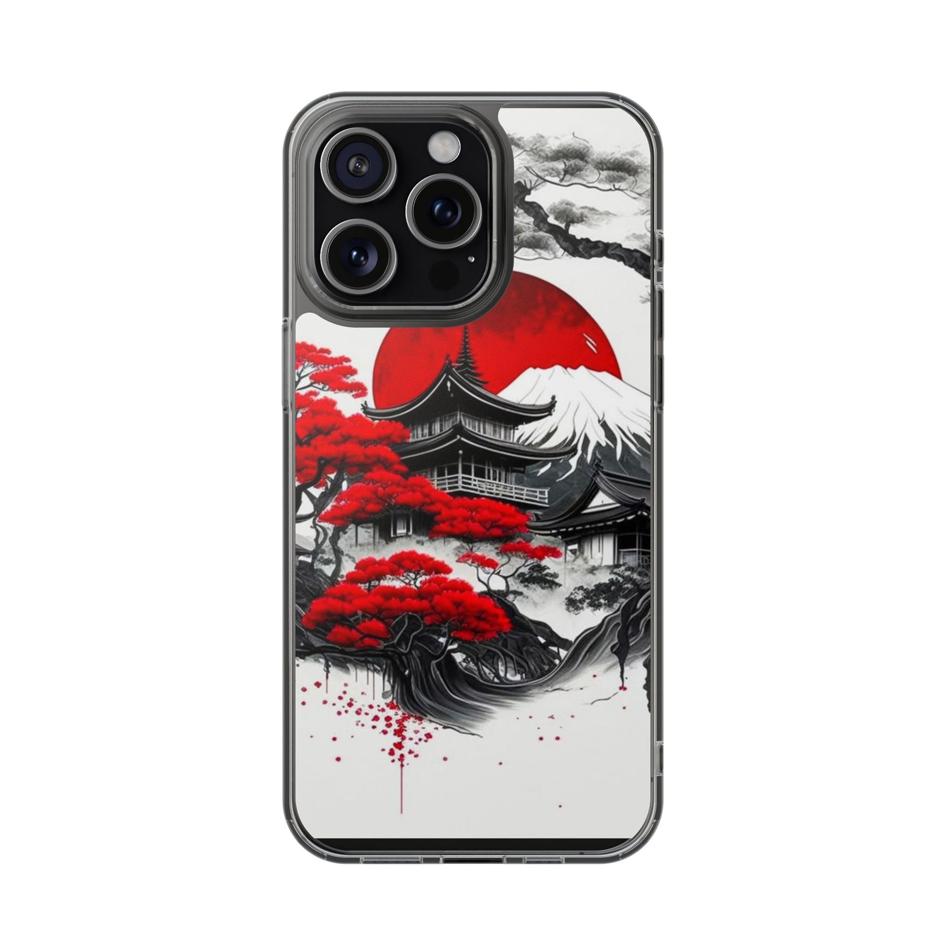 Phone Case, Japanese Landscape Theme, Iphone Samsung Clear Case, Protective
