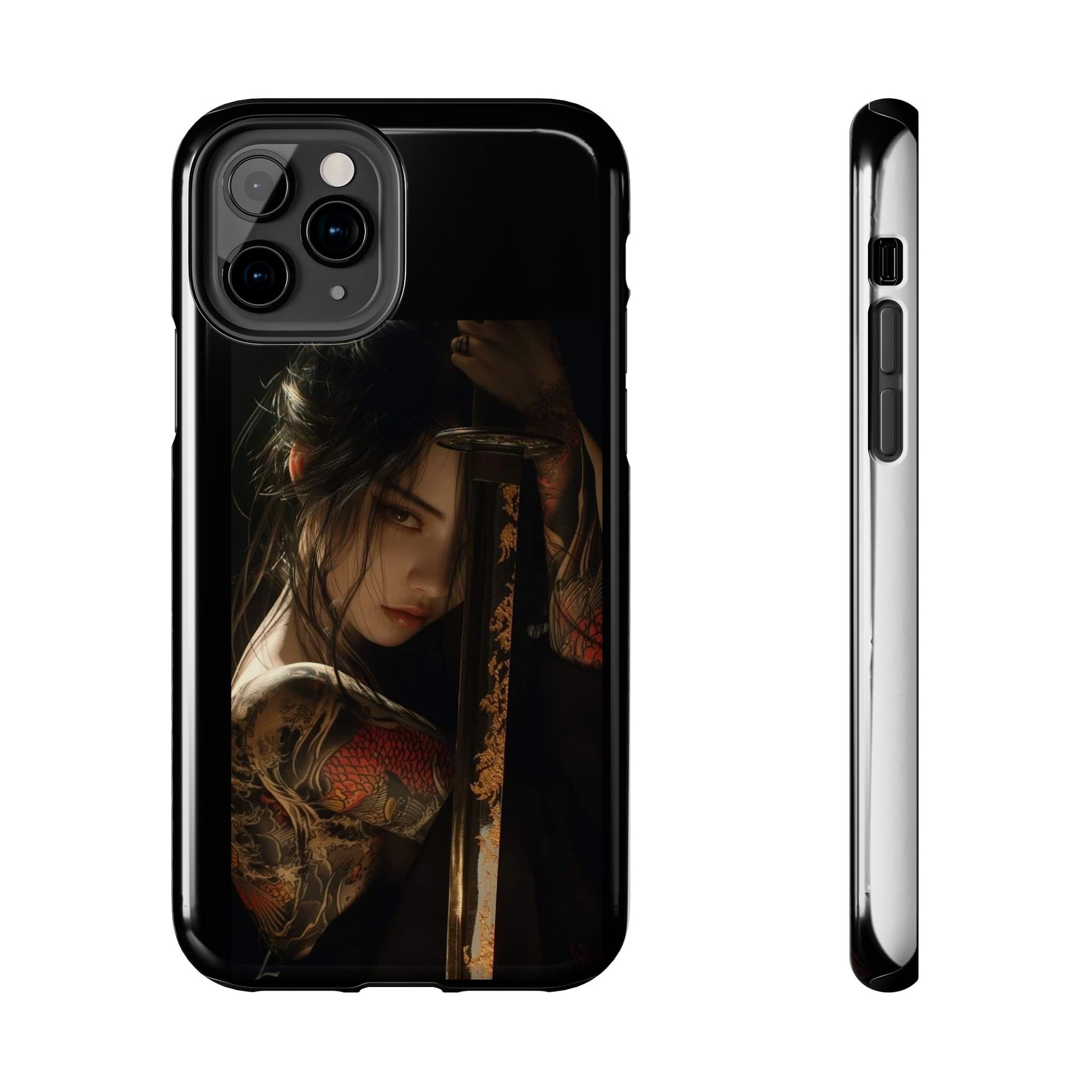 Samurai Female Warrior Design Phone Cases for iPhone & Samsung Galaxy Phones