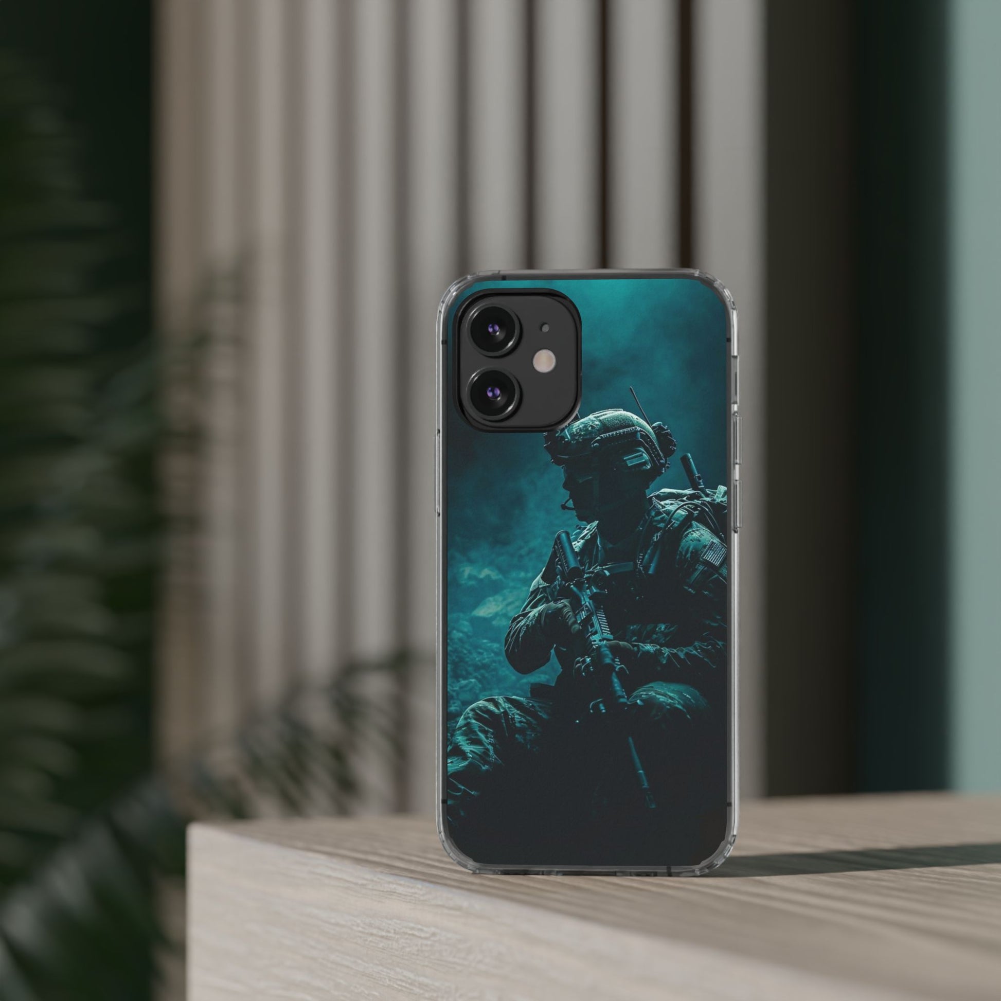 USA Military Inspired design Clear Phone Cases for Iphone and Samsung phones