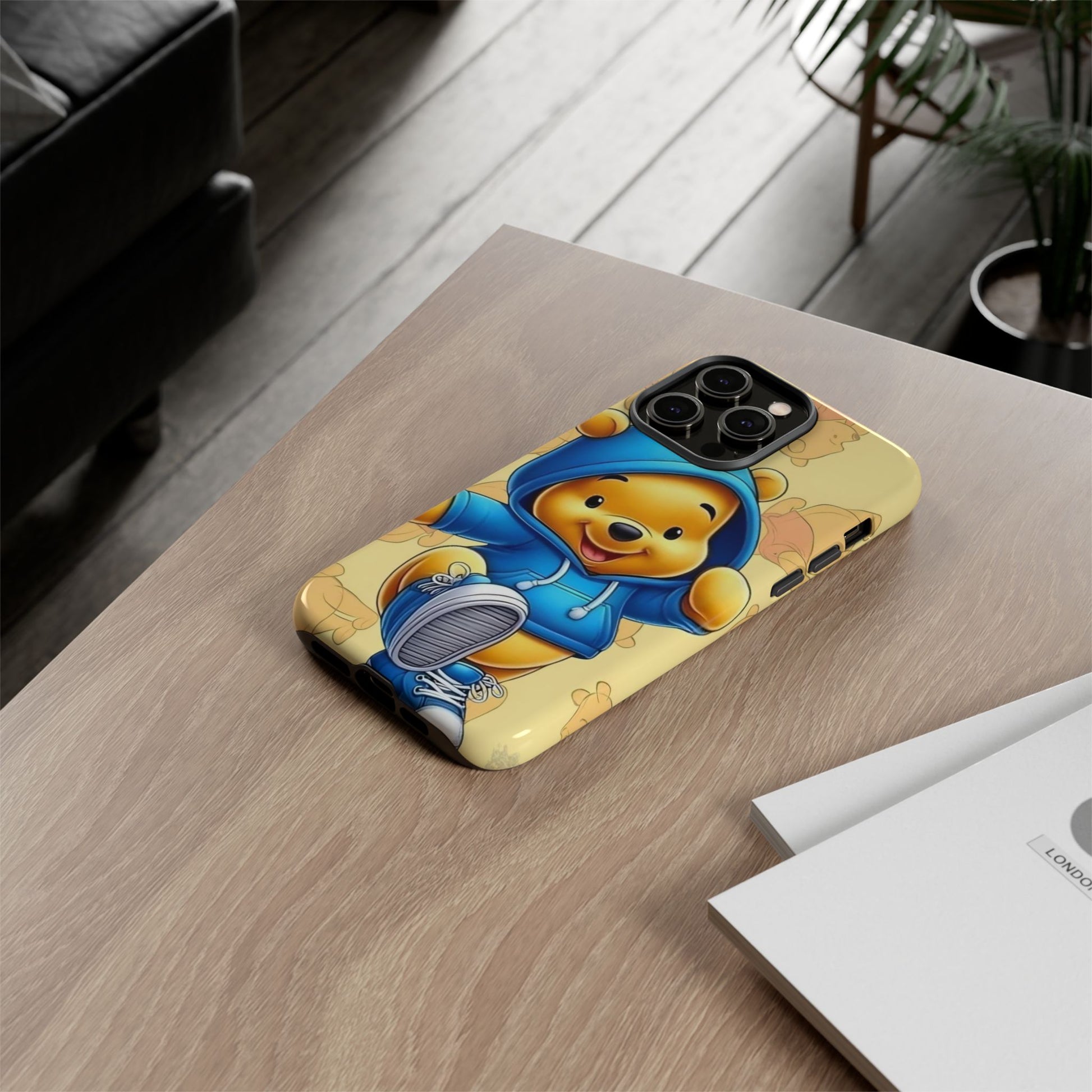 Cute Pooh Bear Phone Case, Tough Case