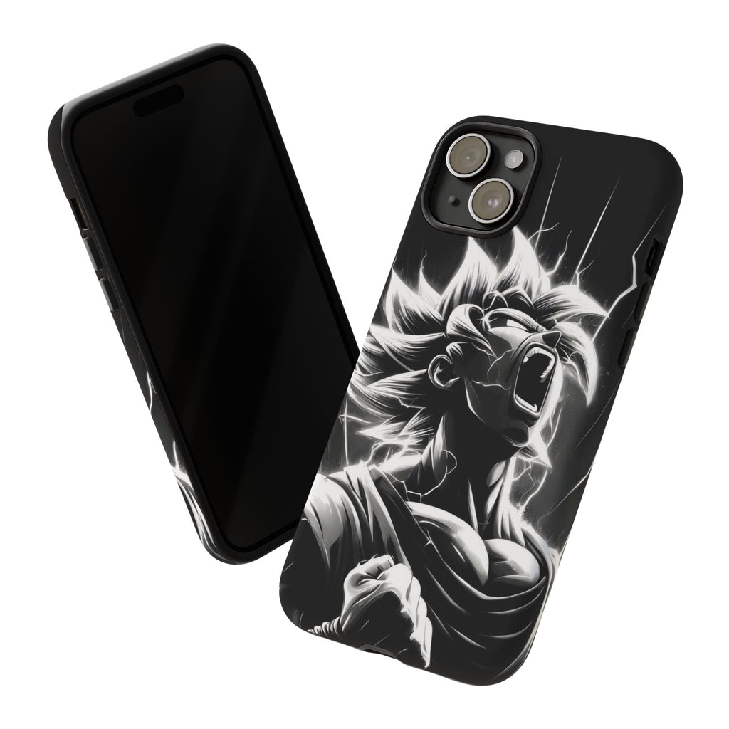 Anime Saiyan Rage Dragon ball Z Tough Cases for iPhones, Samsung, and Pixel