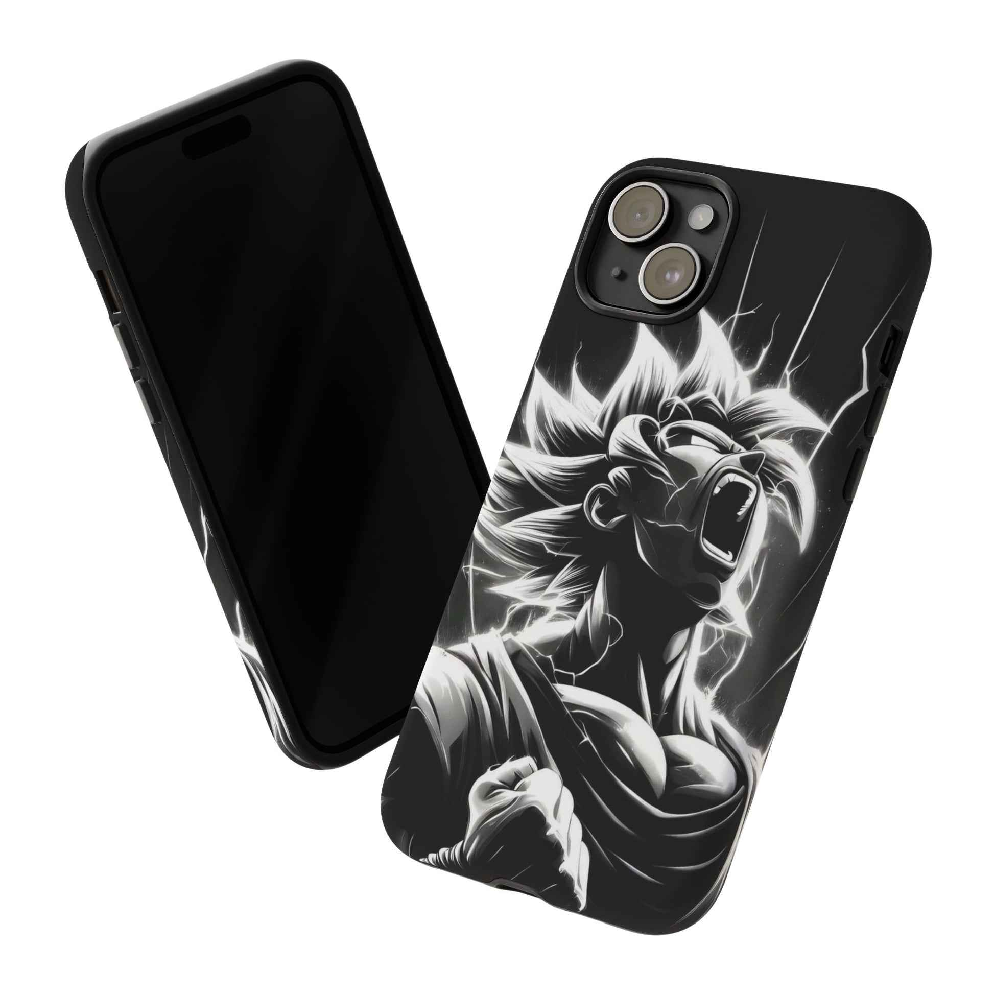 Anime Saiyan Rage Dragon ball Z Tough Cases for iPhones, Samsung, and Pixel