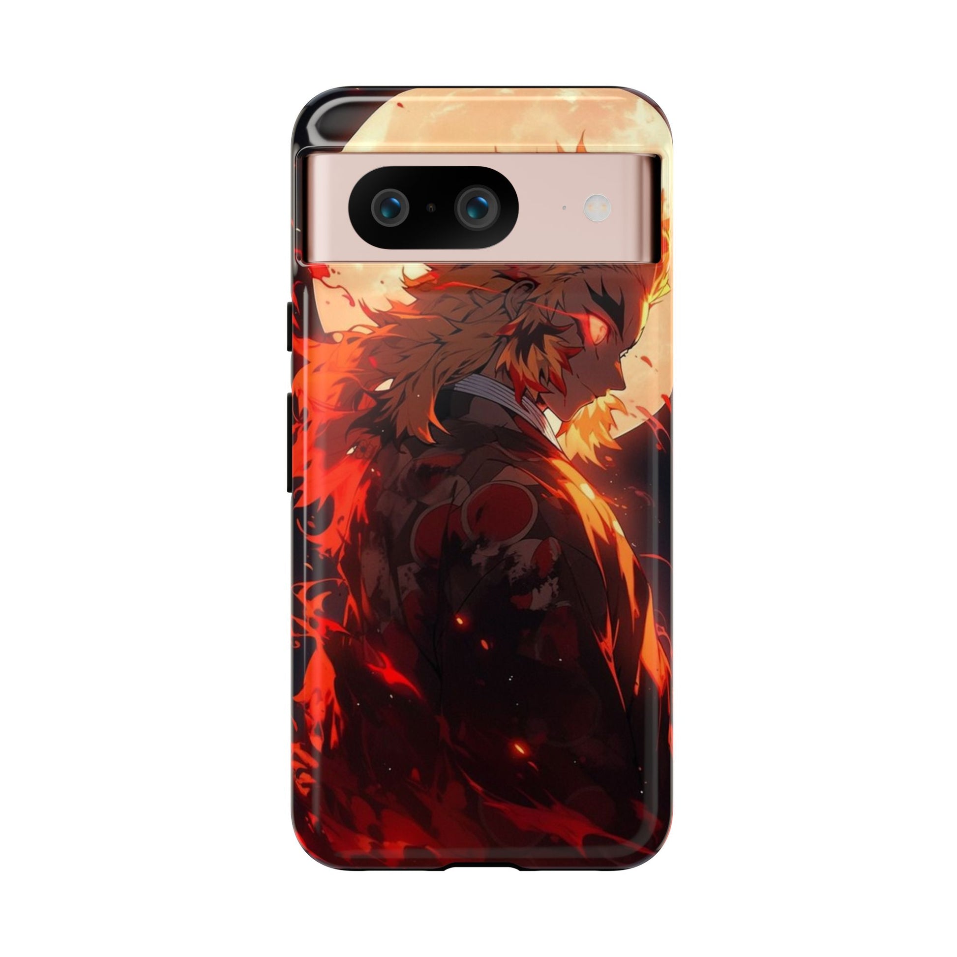 Demon Sl;ayer Rengoku Anime Phone Case, Tough Cases for iPhones, Samsung, and Pixel